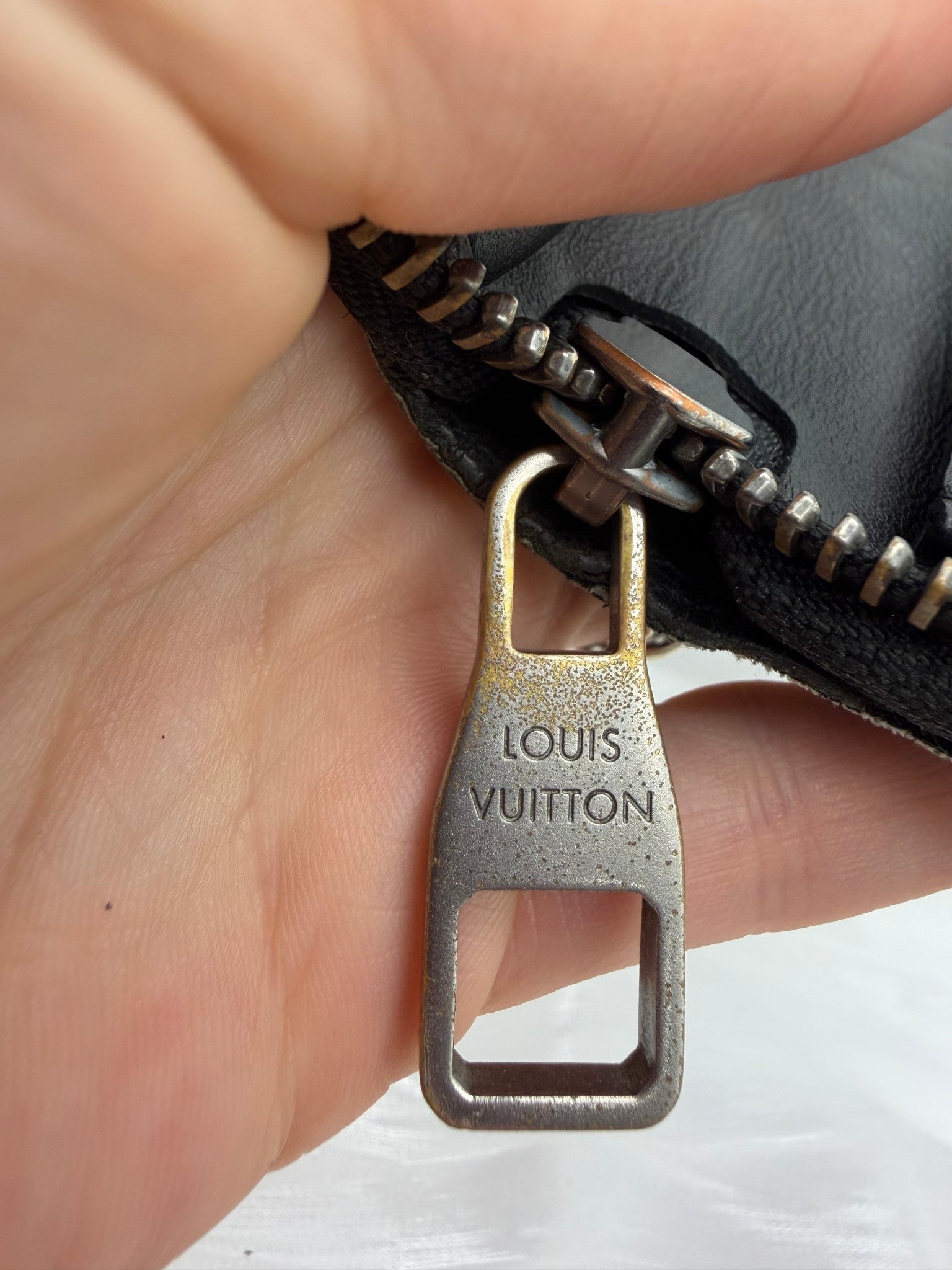 Louis Vuitton Black Damier Infini Vertical Zippy Wallet