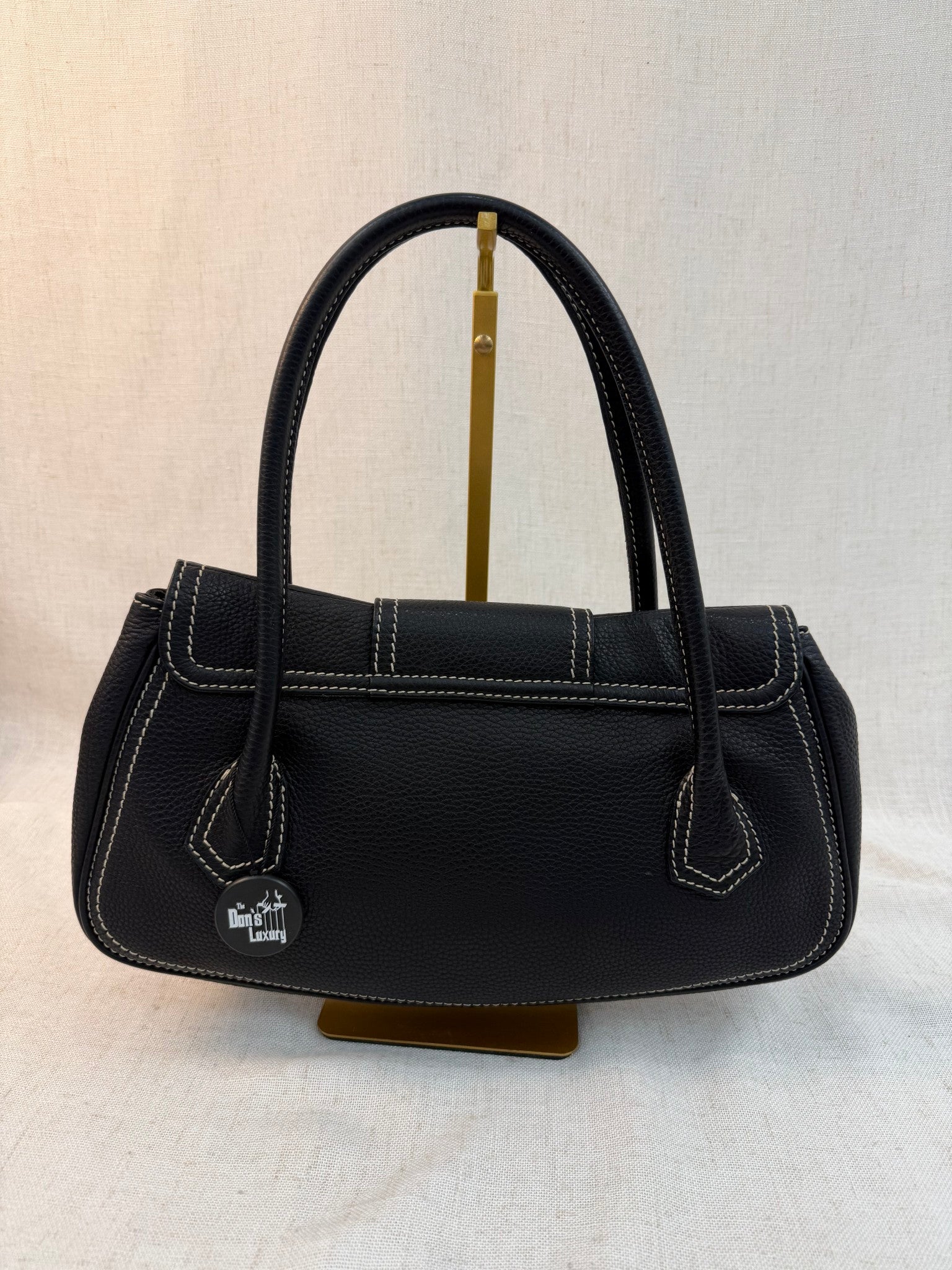 Celine Black Leather Shoulder Bag