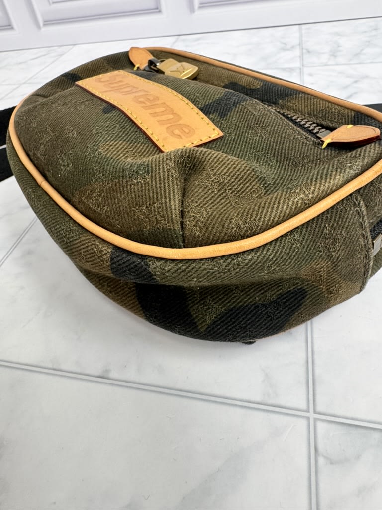 Louis Vuitton X Supreme Camo Bum Bag