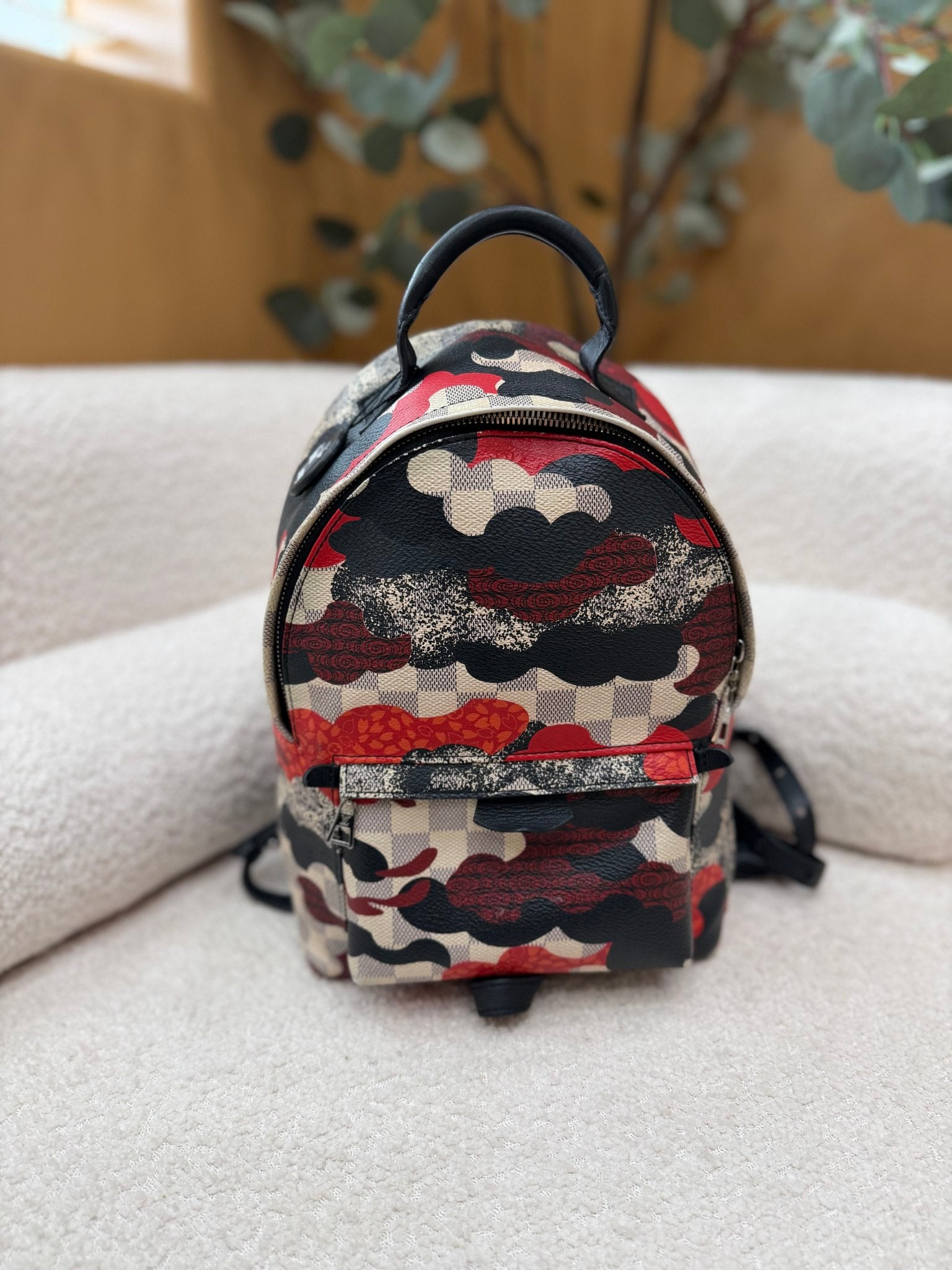 Louis Vuitton Damier Azur Patchwork Palm Spring PM Backpack