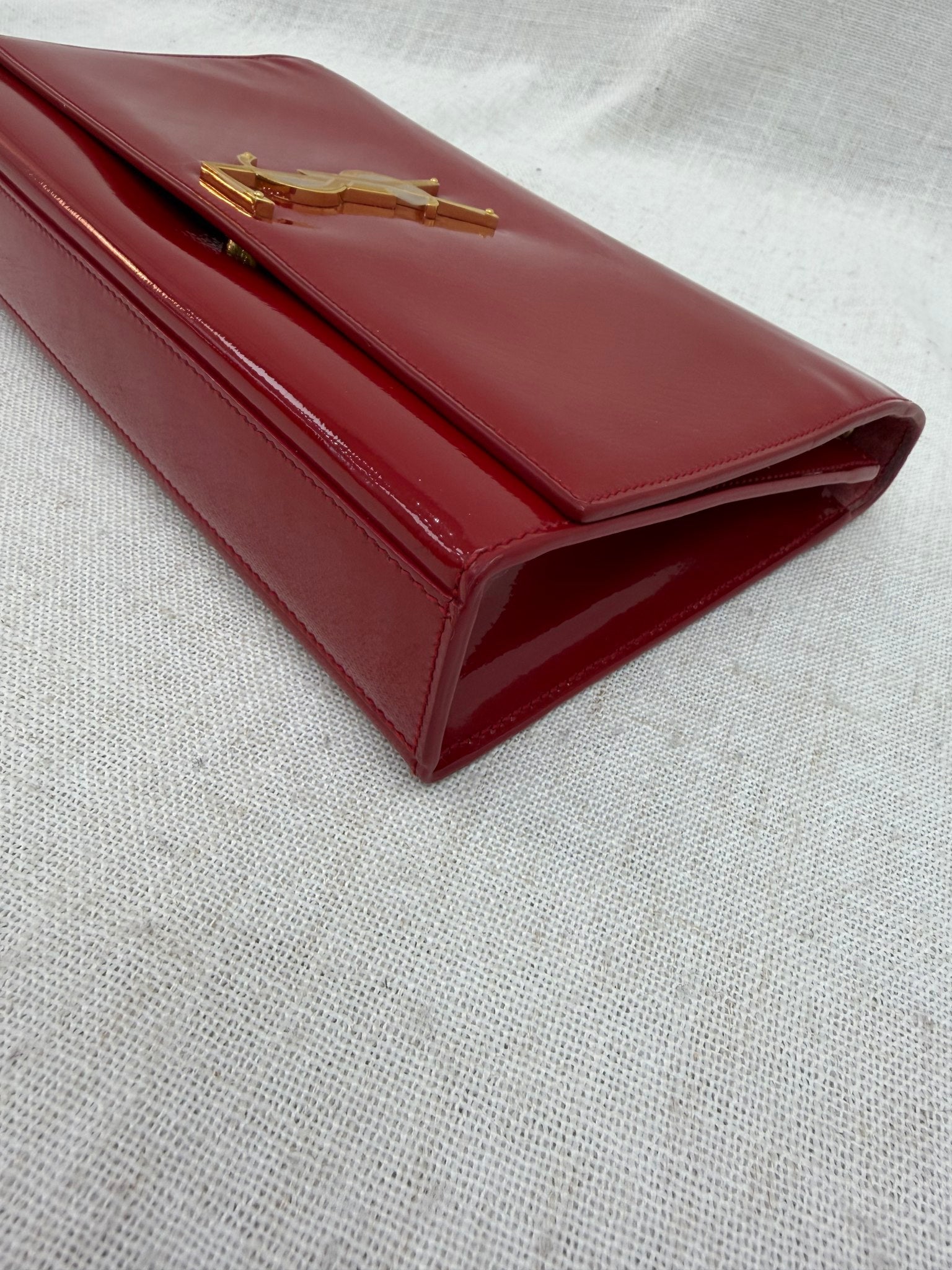 Saint Laurent YSL Red Patent Leather Kate Bag