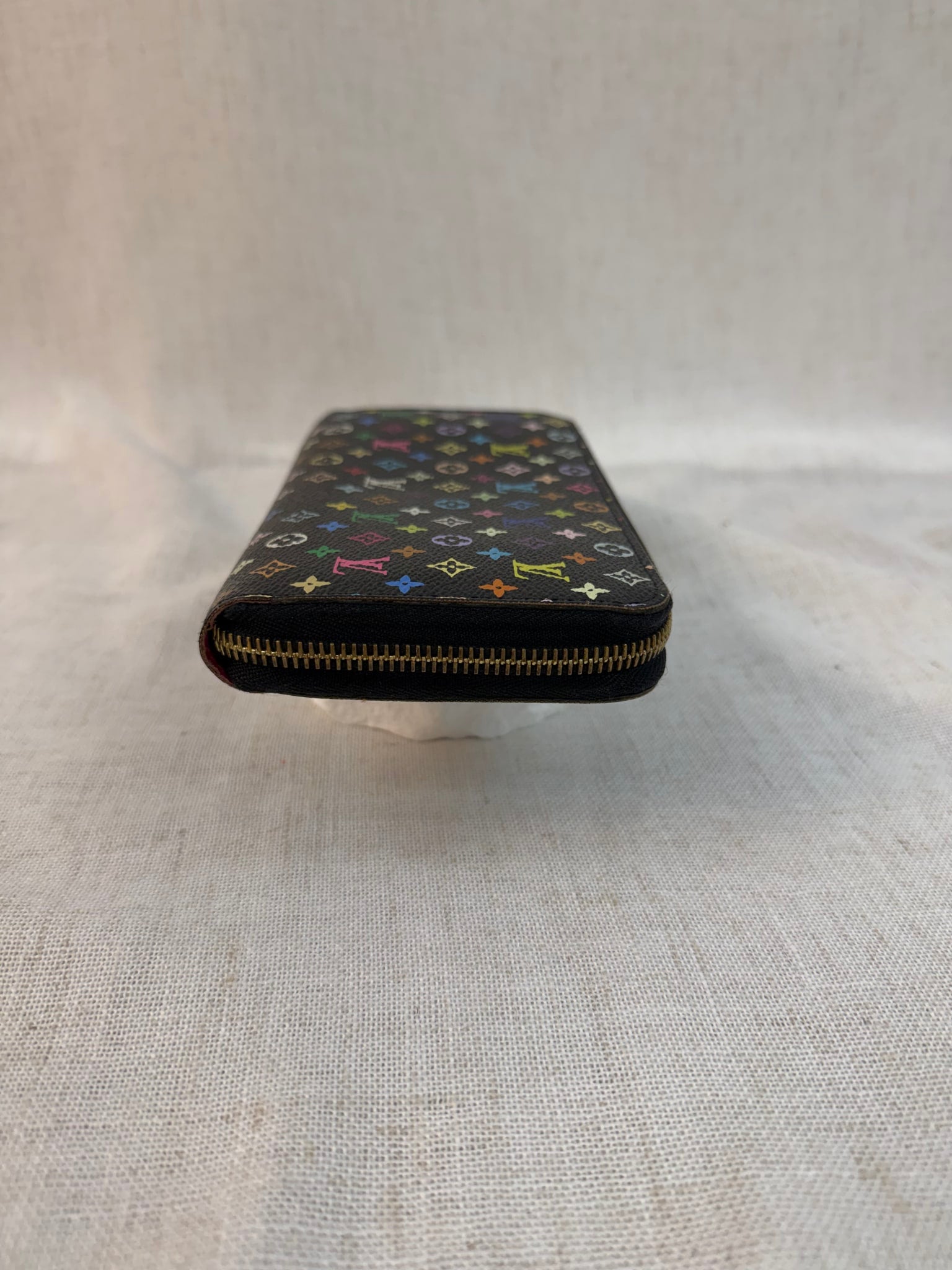Louis Vuitton Black Multicolor Zippy Wallet