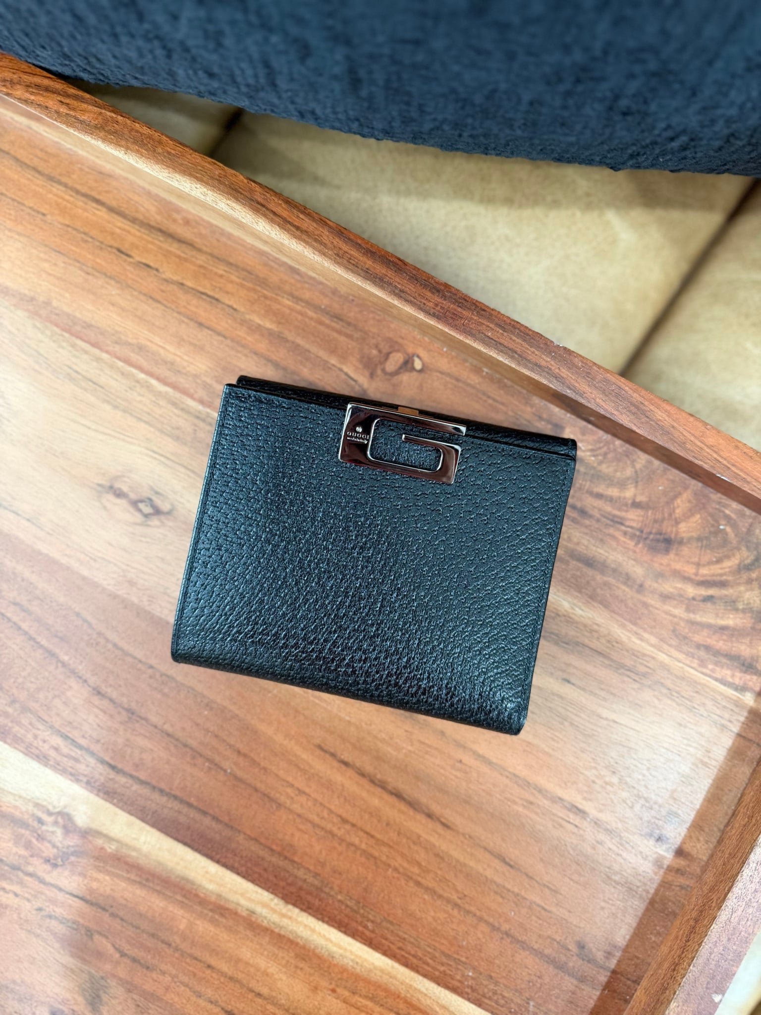 Gucci Black Guccissima Zippy Wallet