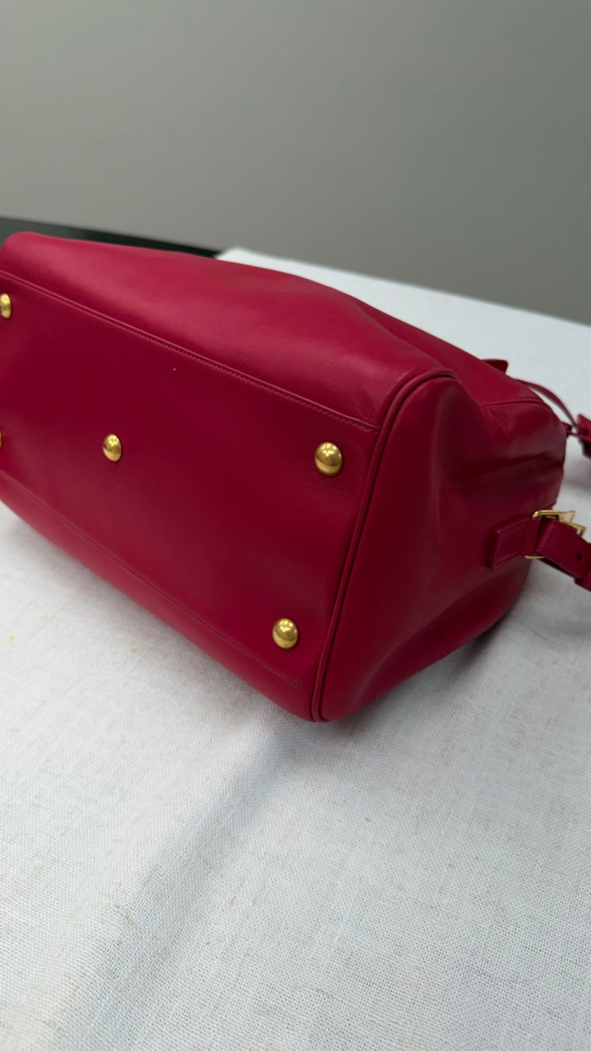 Saint Laurent YSL Pink Leather Classic Baby Duffle