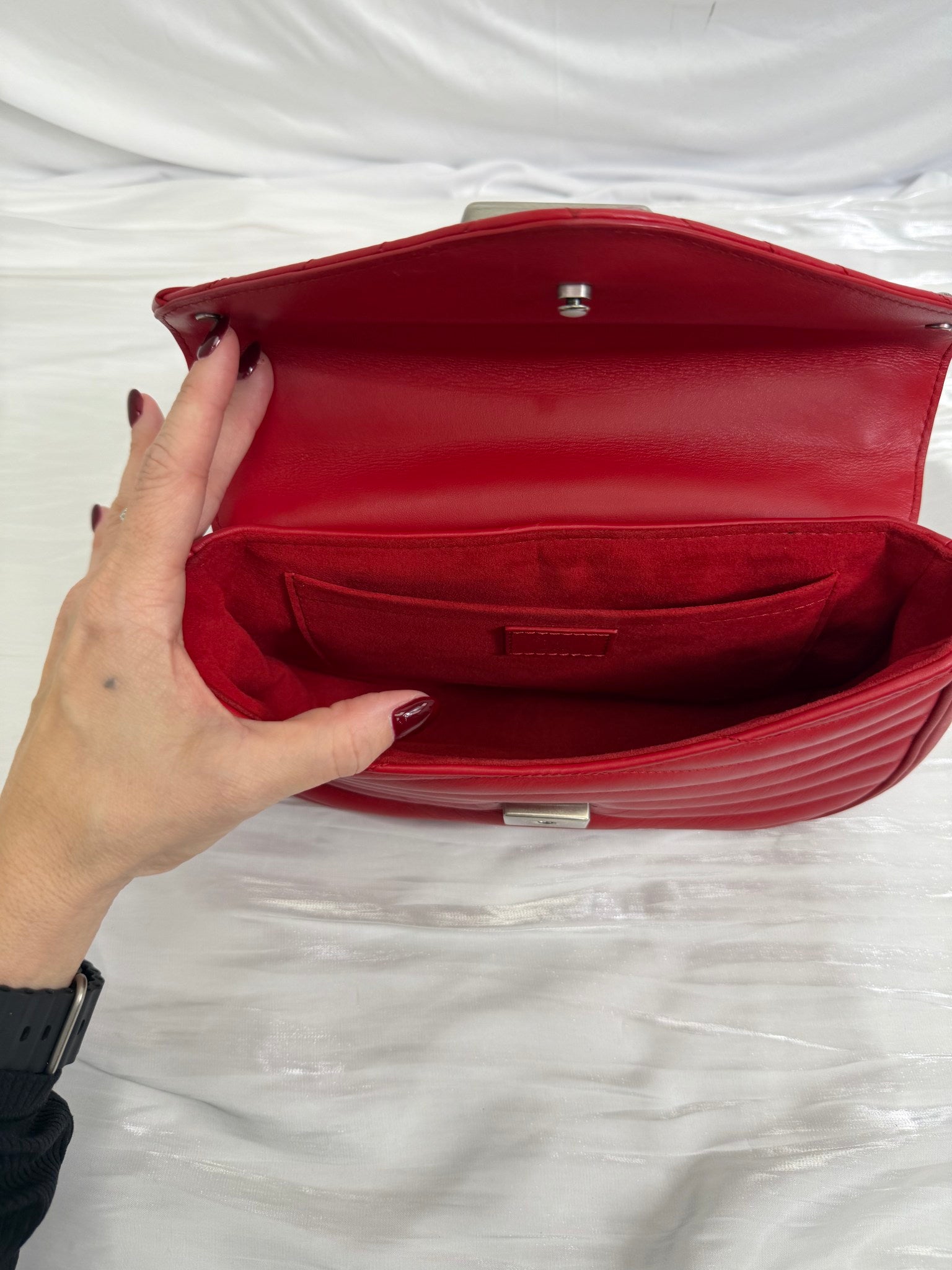 Louis Vuitton Red Quilted Leather New Wave MM