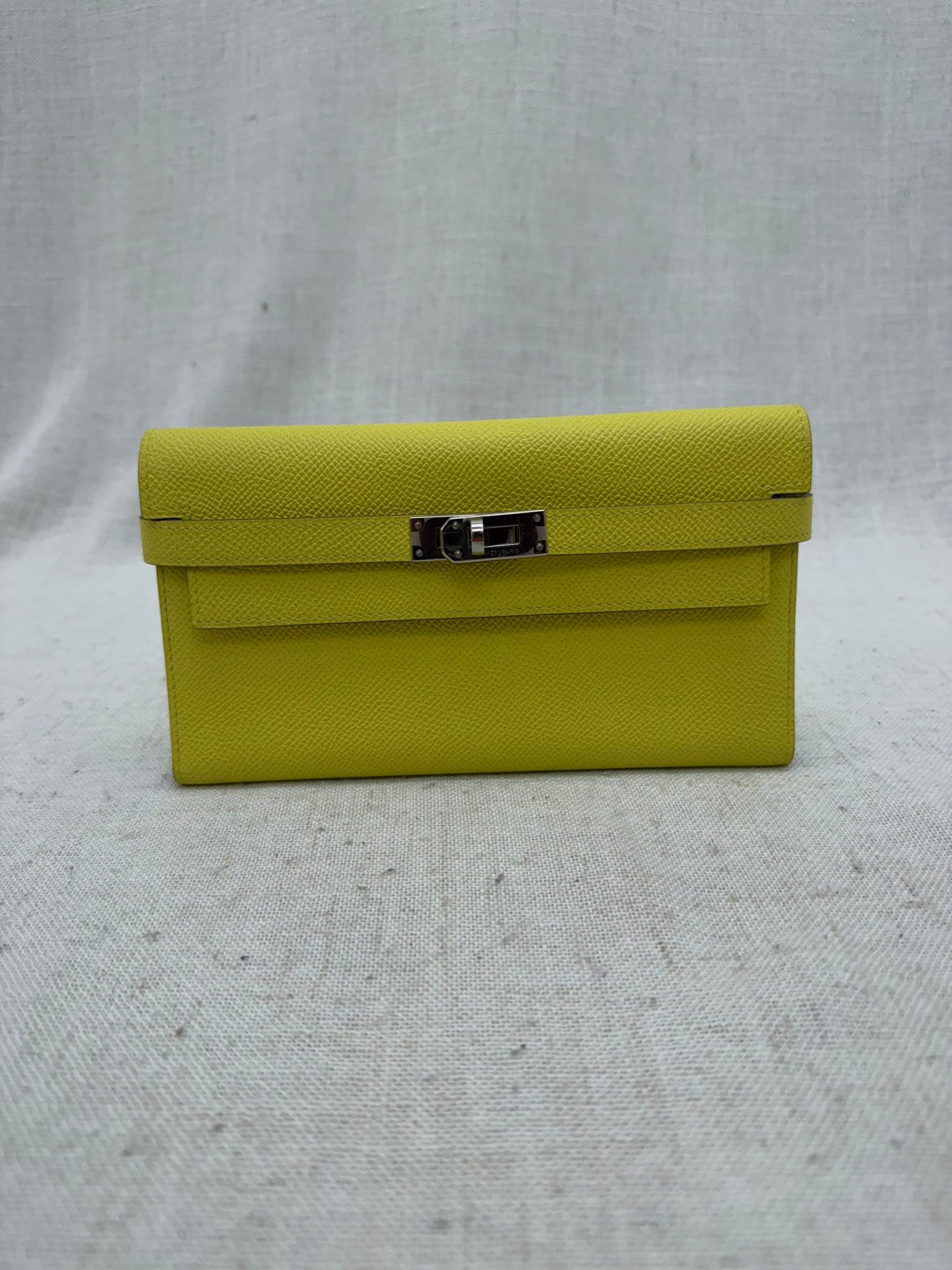 BRAND NEW- Hermes Soufree Yellow Epsom Kelly Tri-Fold Wallet