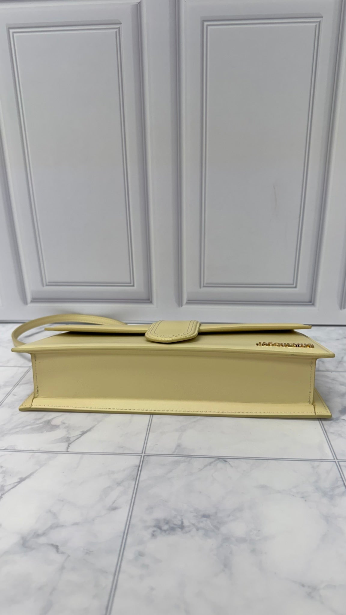 BRAND NEW - Jacquemus Beige Leather Le Bambino Long Shoulder Bag