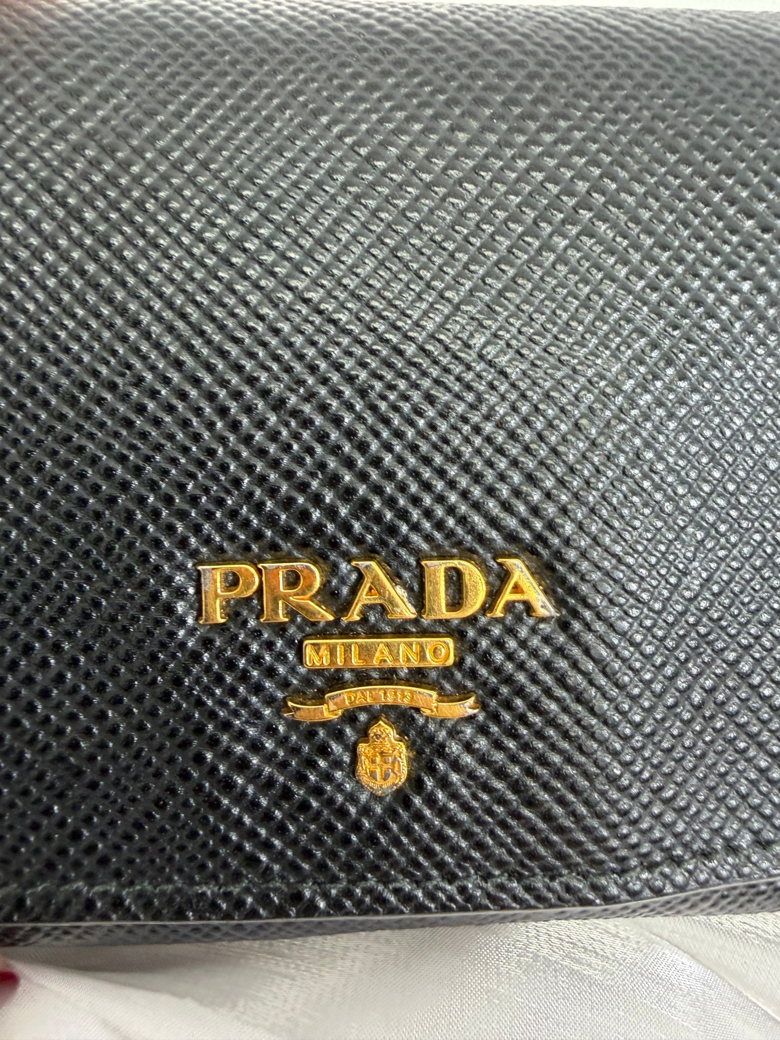 Prada Black Saffiano Leather Long Wallet