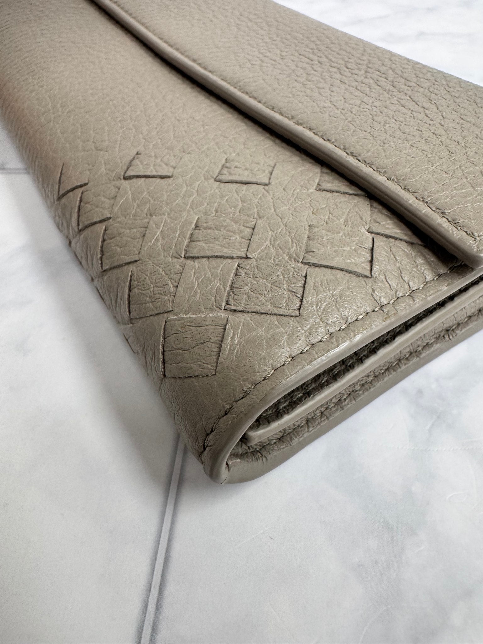 Bottega Veneta Taupe Intrecciato Leather Long Continental Wallet
