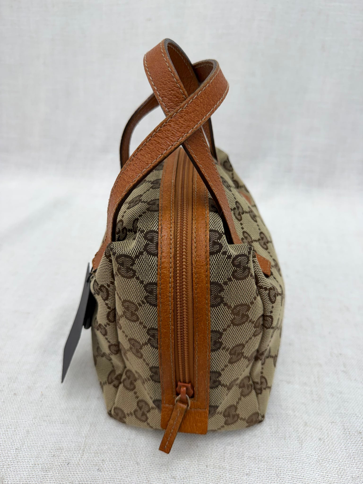 Gucci Tan GG Canvas & Leather Mini Dome Handbag