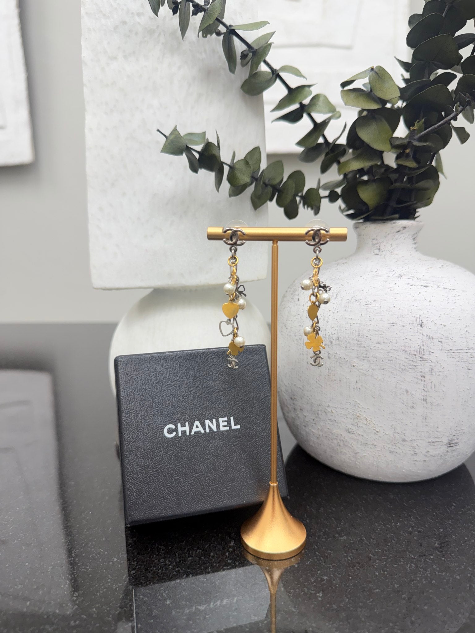 Chanel lucky charm earrings
