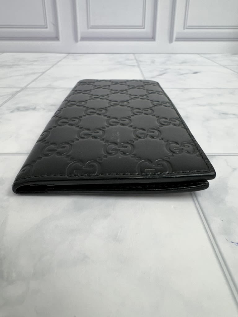 Gucci Black GG Embossed Long Wallet