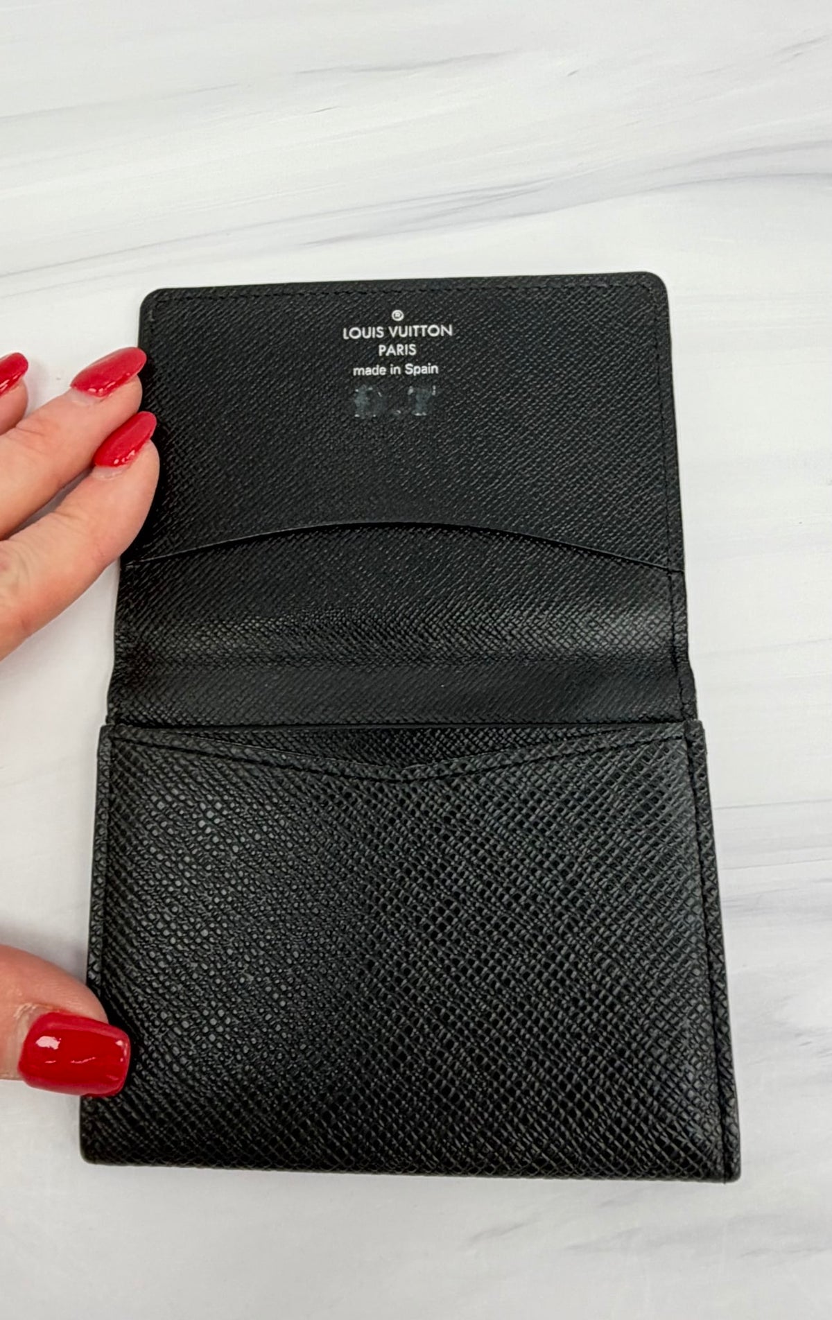 Louis Vuitton Black Taiga Leather Card Holder