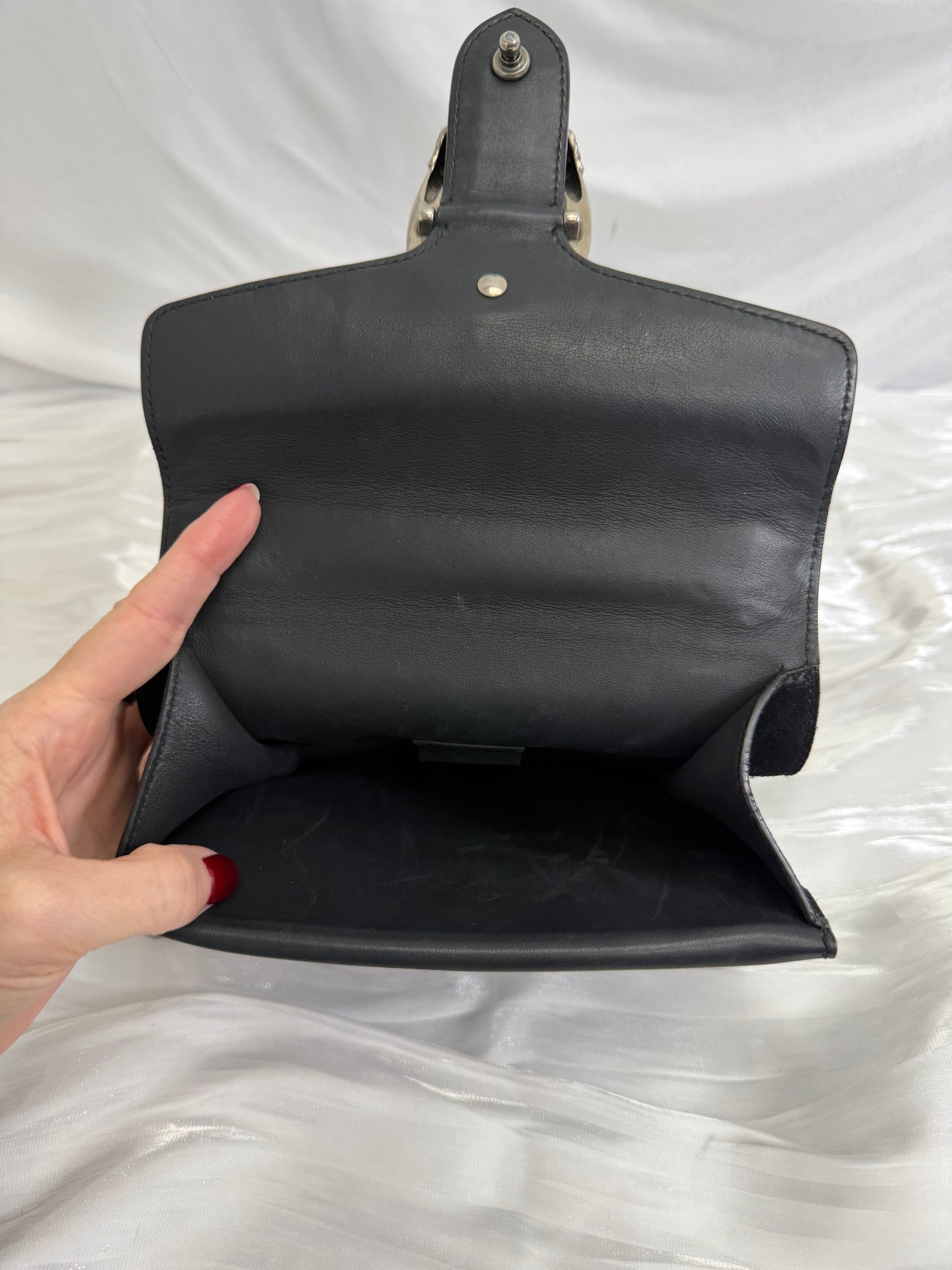 Gucci Navy Suede Super Mini Dionysus