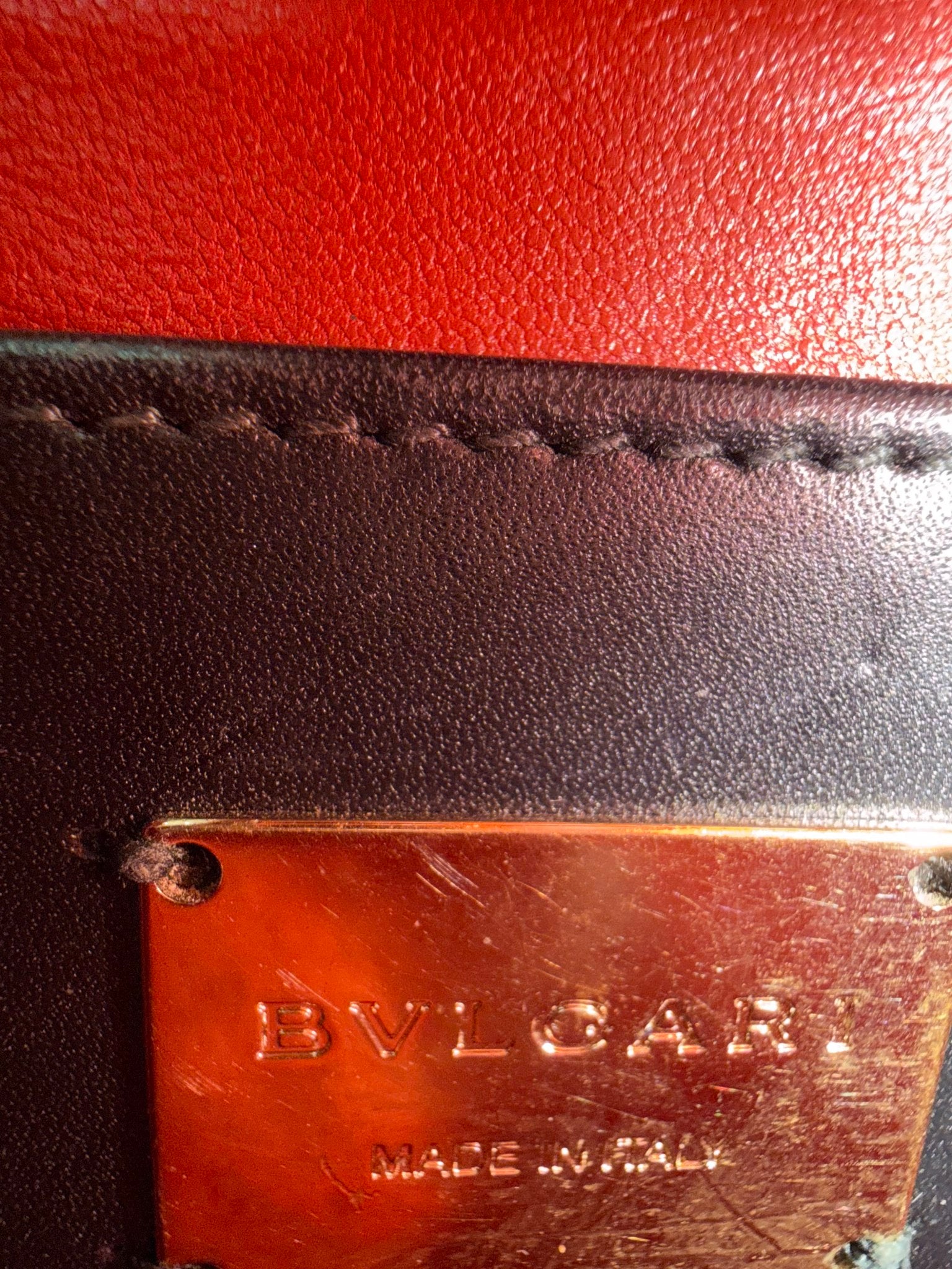 Bvlgari Black Leather serpenti Star Studded Small Crossbody