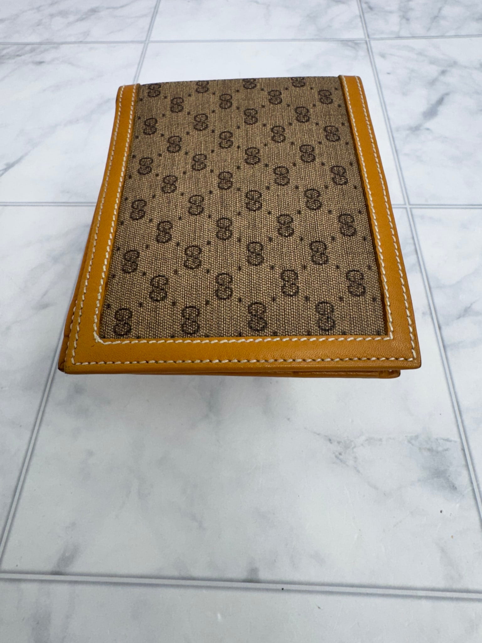 Gucci Brown Micro GG Coated Canvas Bifold Wallet