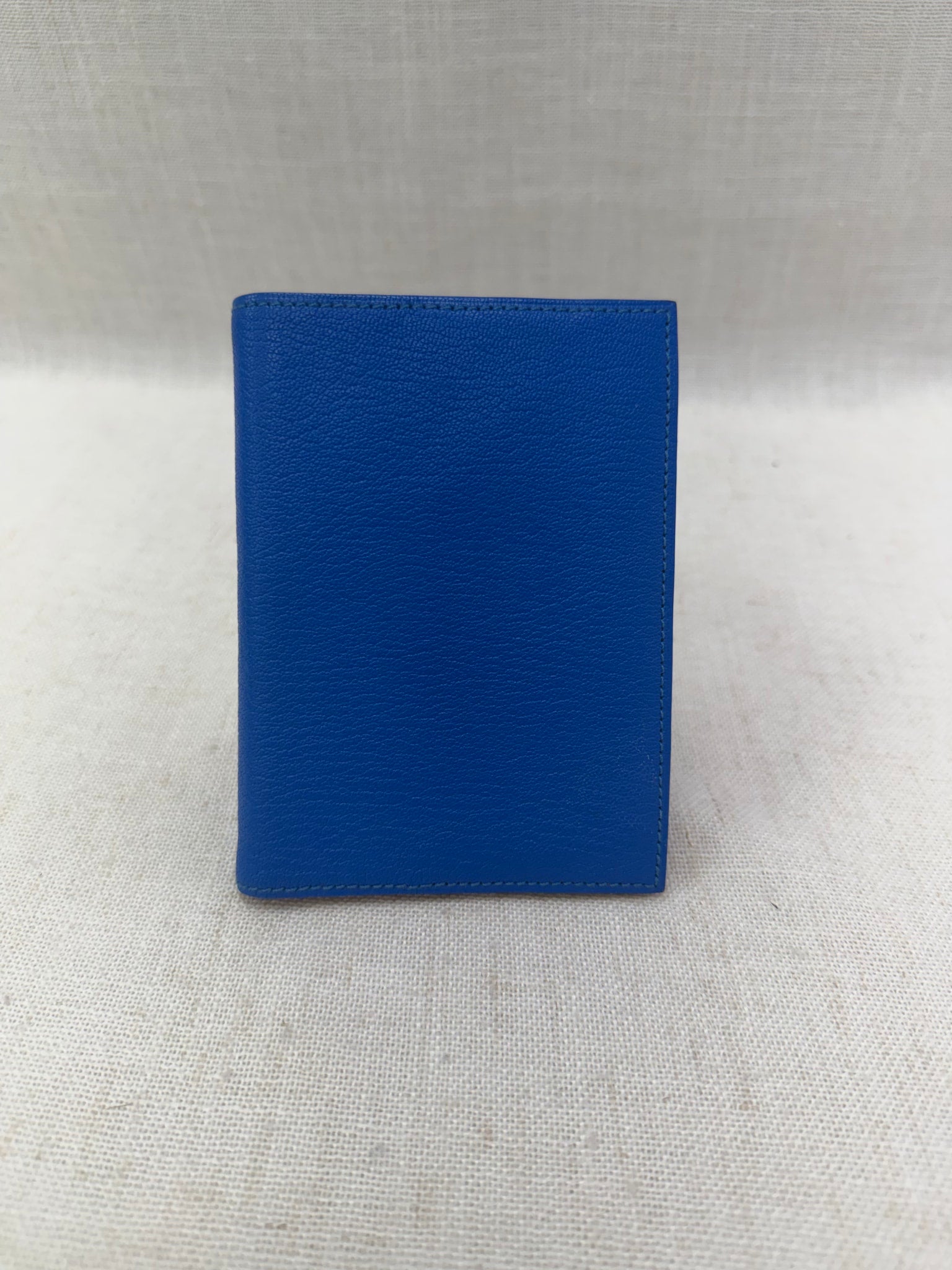 Hermes Blue & Coral Leather Passport Holder