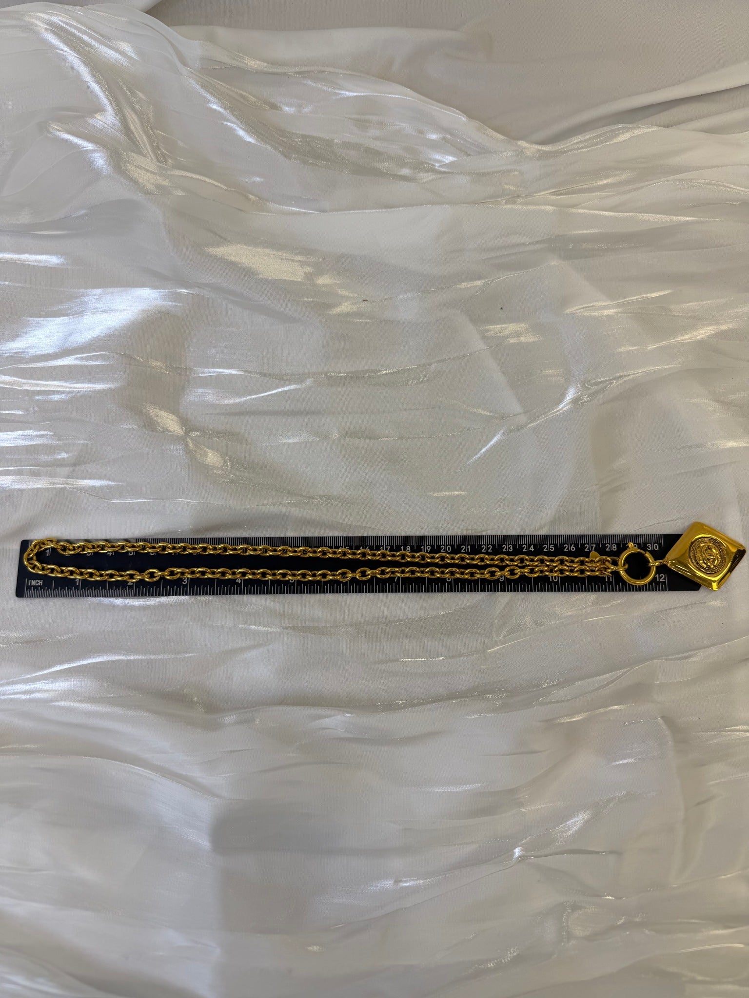 Chanel Gold CC Logo Necklace