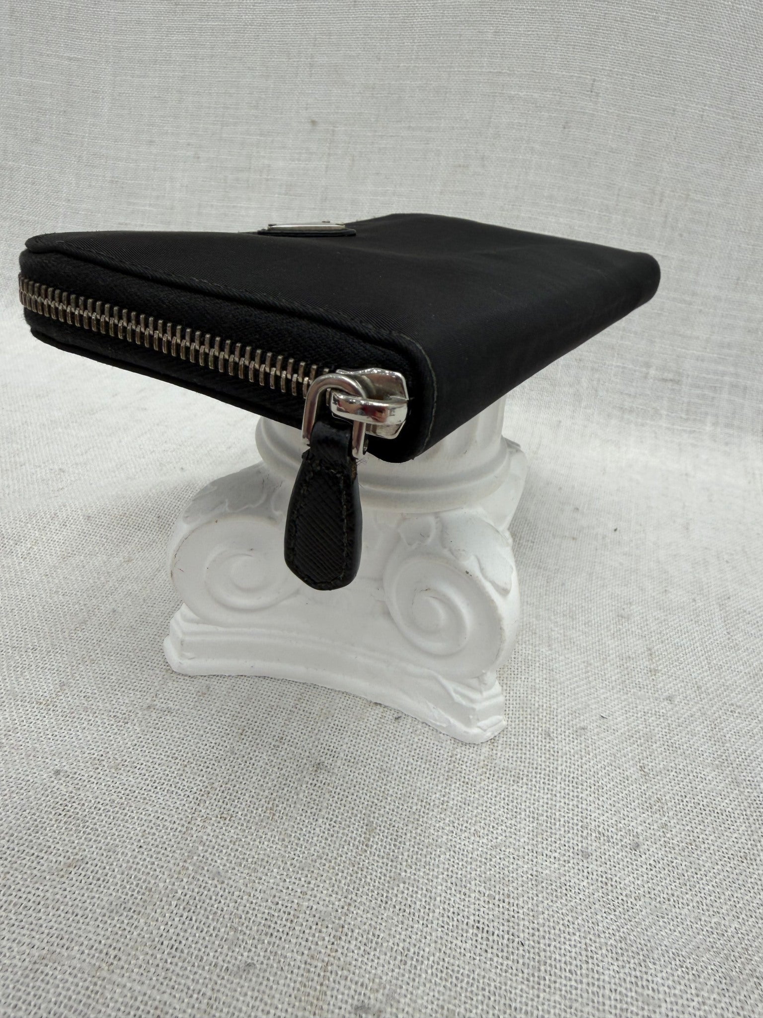 Prada Black Nylon Zippy Wallet