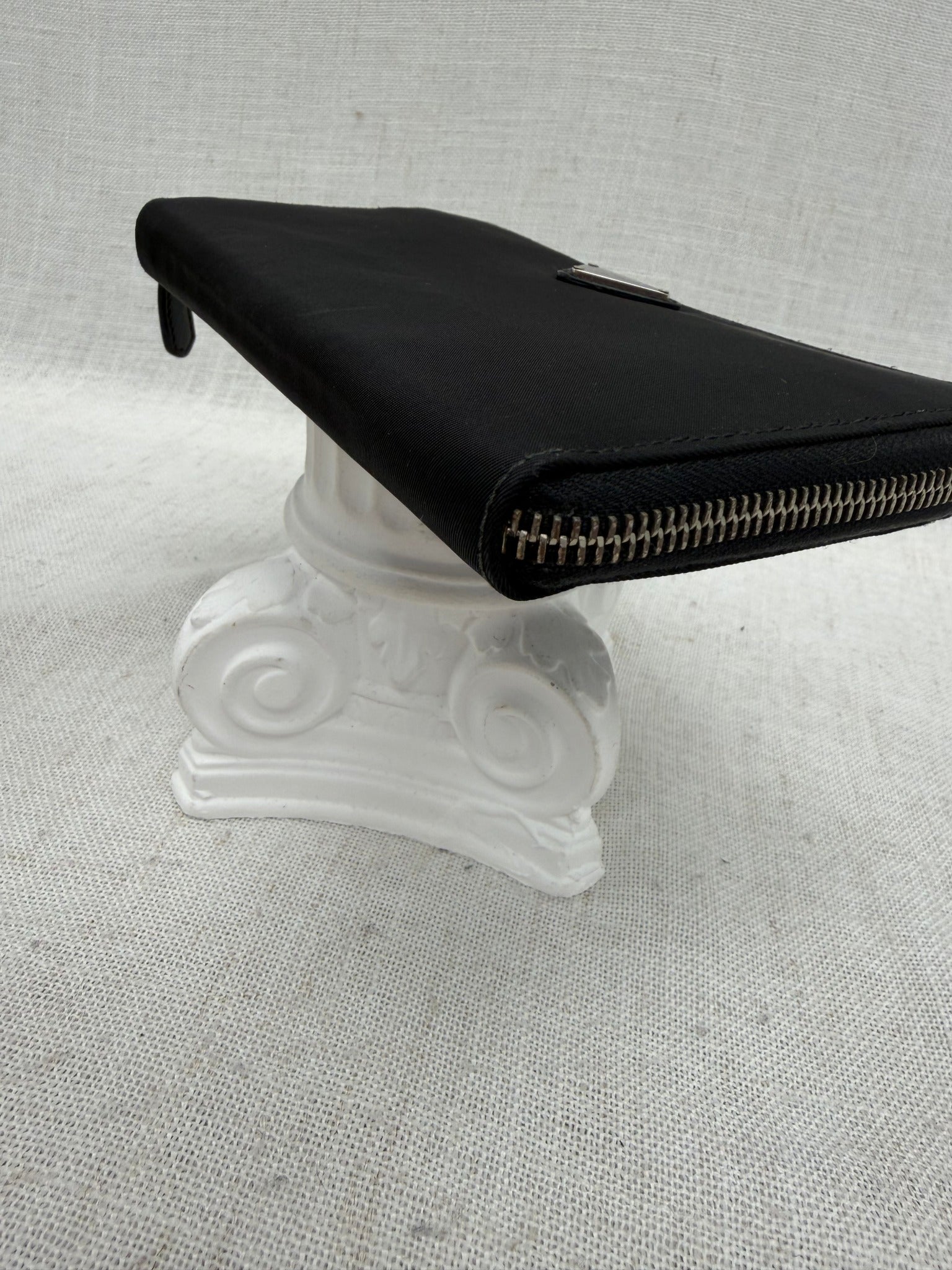 Prada Black Nylon Zippy Wallet