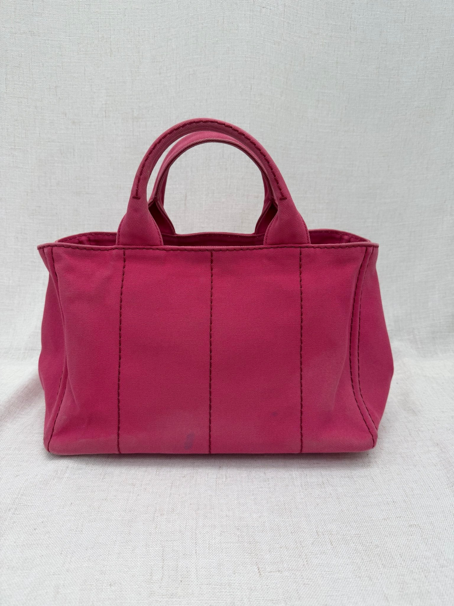 Prada Pink Canvas Large Canapa 2way Bag
