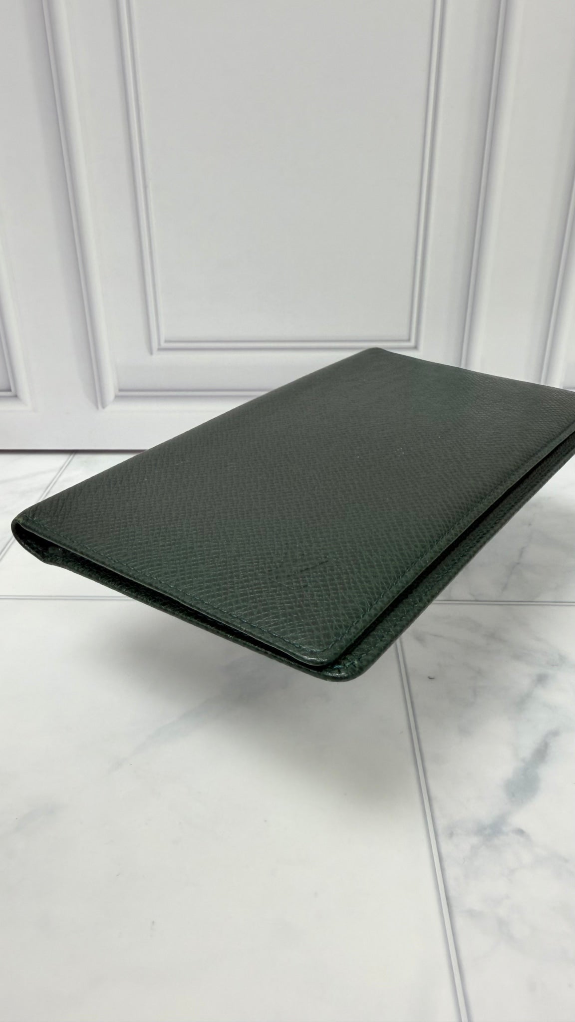 Louis Vuitton Green Taiga Leather Long Wallet