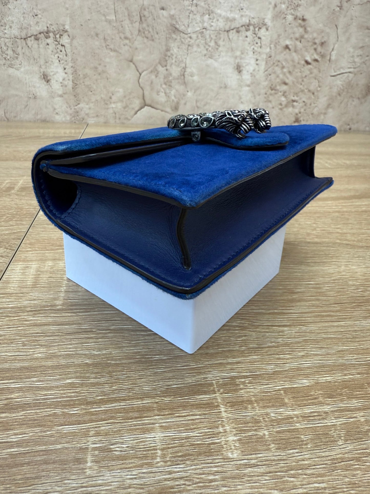 Gucci Blue Velvet Mini Dionysus Super Crossbody Bag