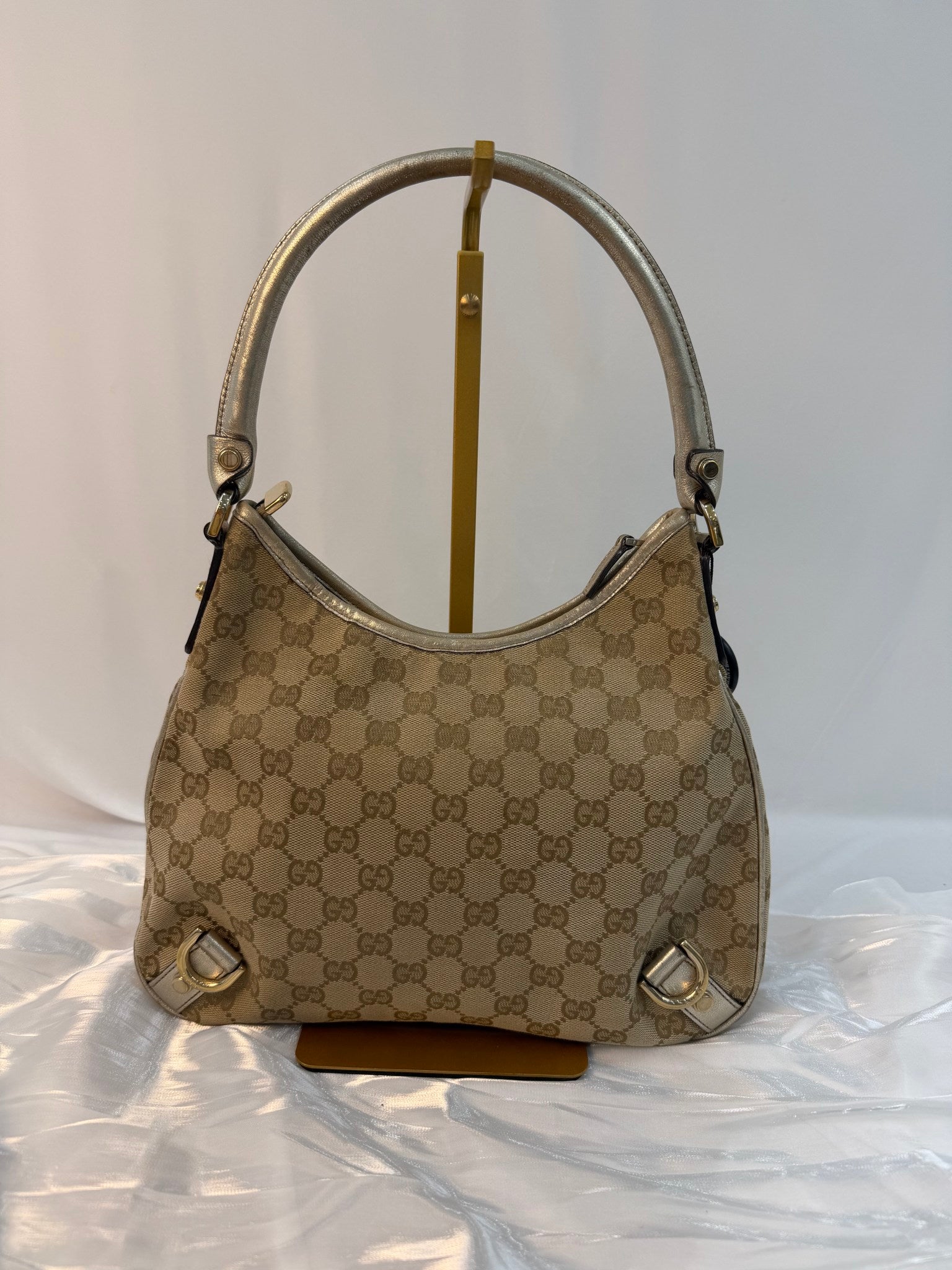 Gucci Brown Canvas Abbey Hobo Bag