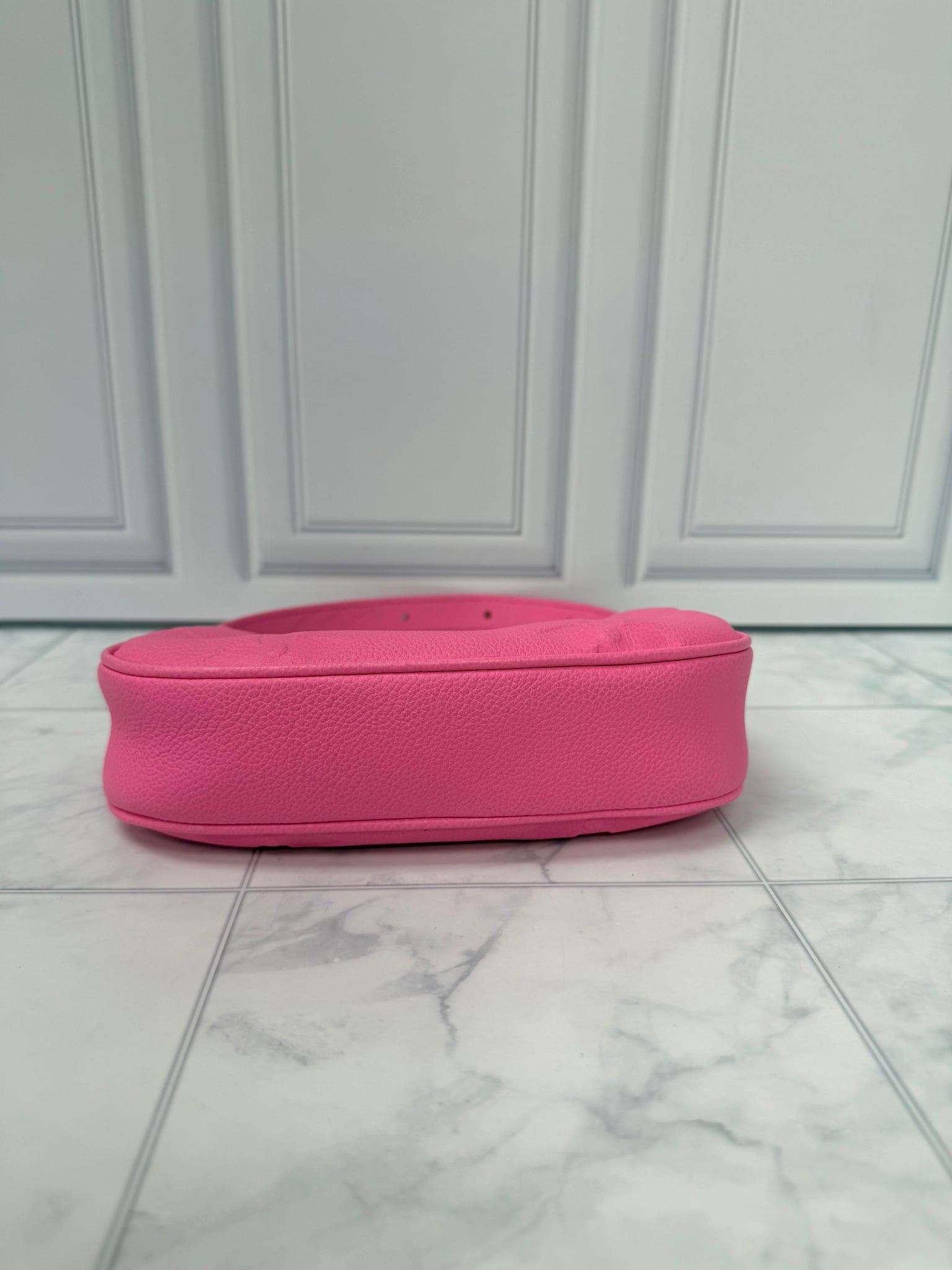 Louis Vuitton Monogram Hot Pink Empreinte Leather Mini Moon Bag