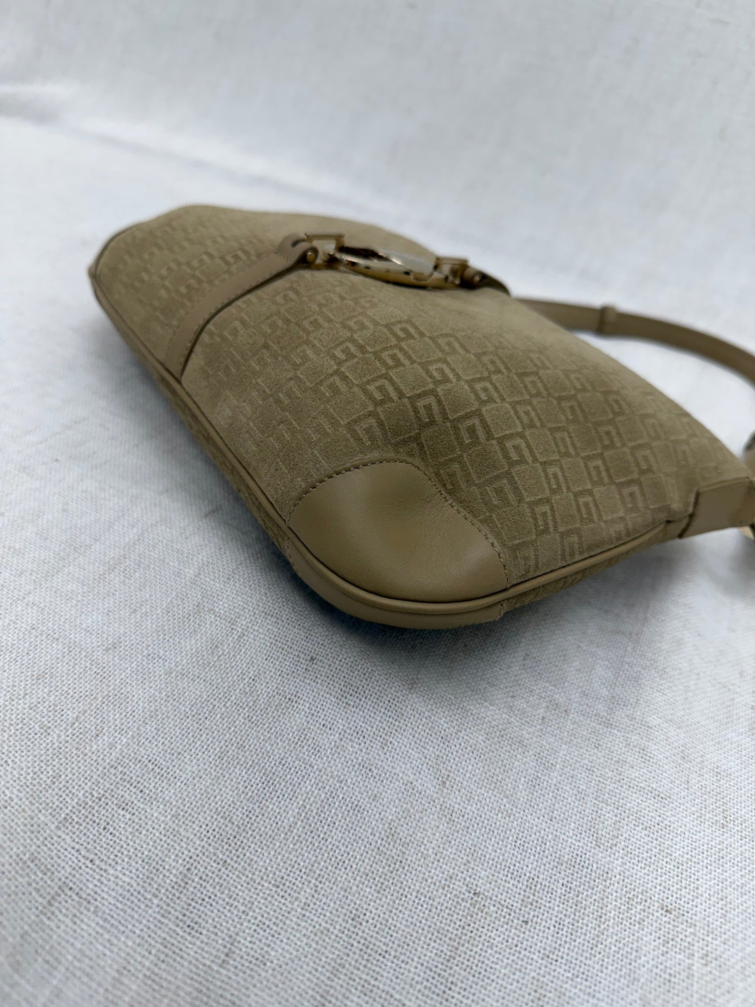 Gucci Tan Suede G Shoulder Bag