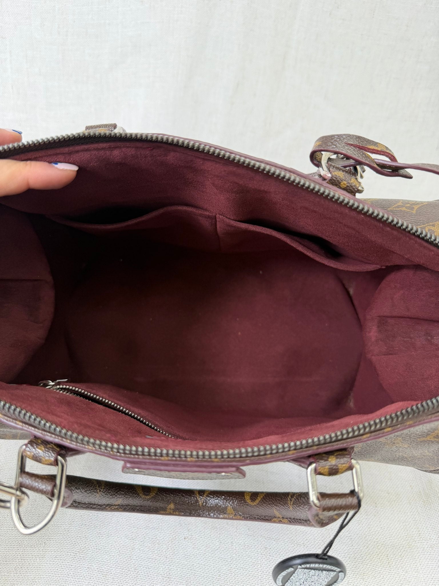 Louis Vuitton Bordeaux Monogram Shine Doc PM Handbag