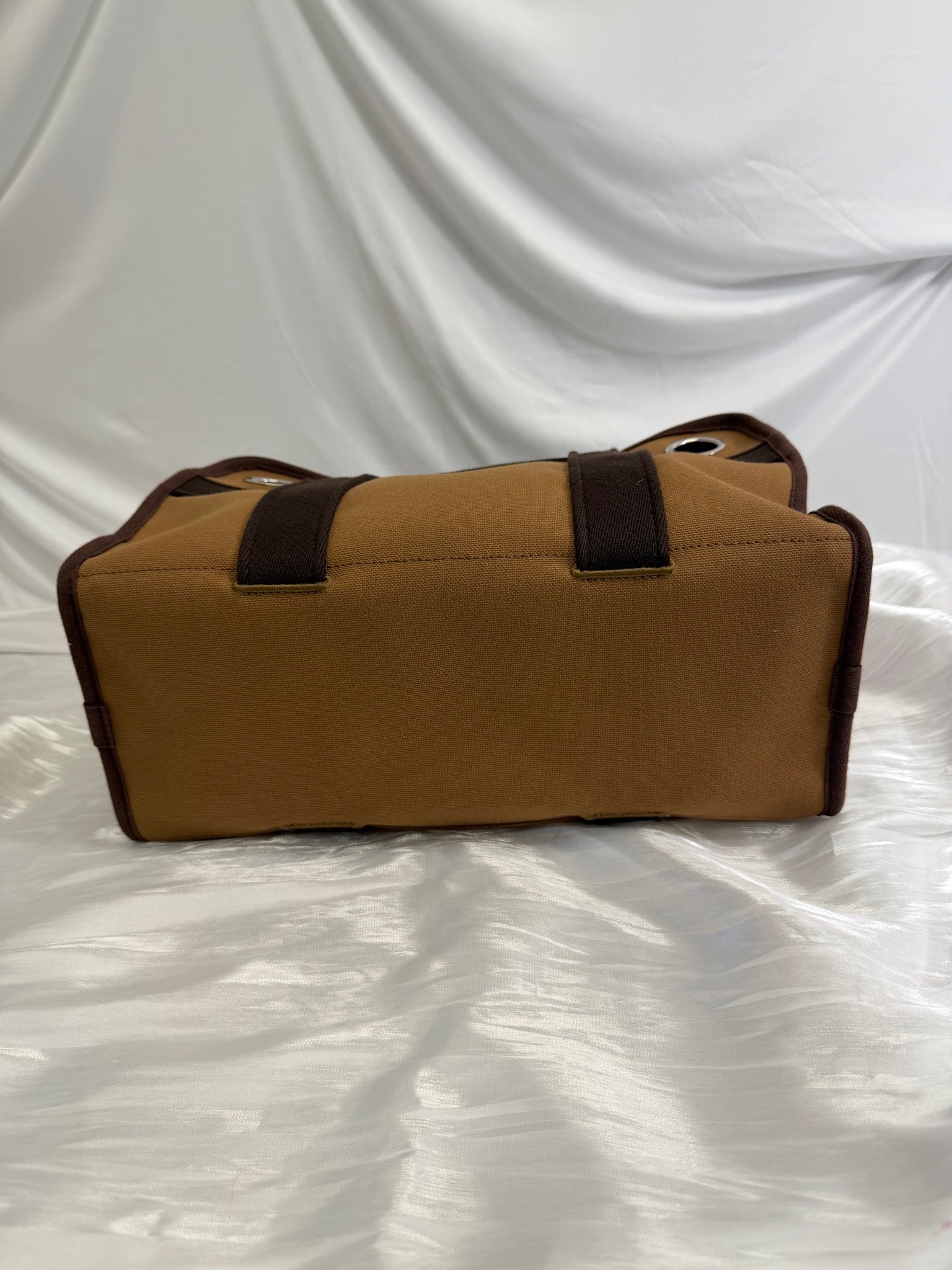 Hermes Brown Canvas Toile Pet Carrier
