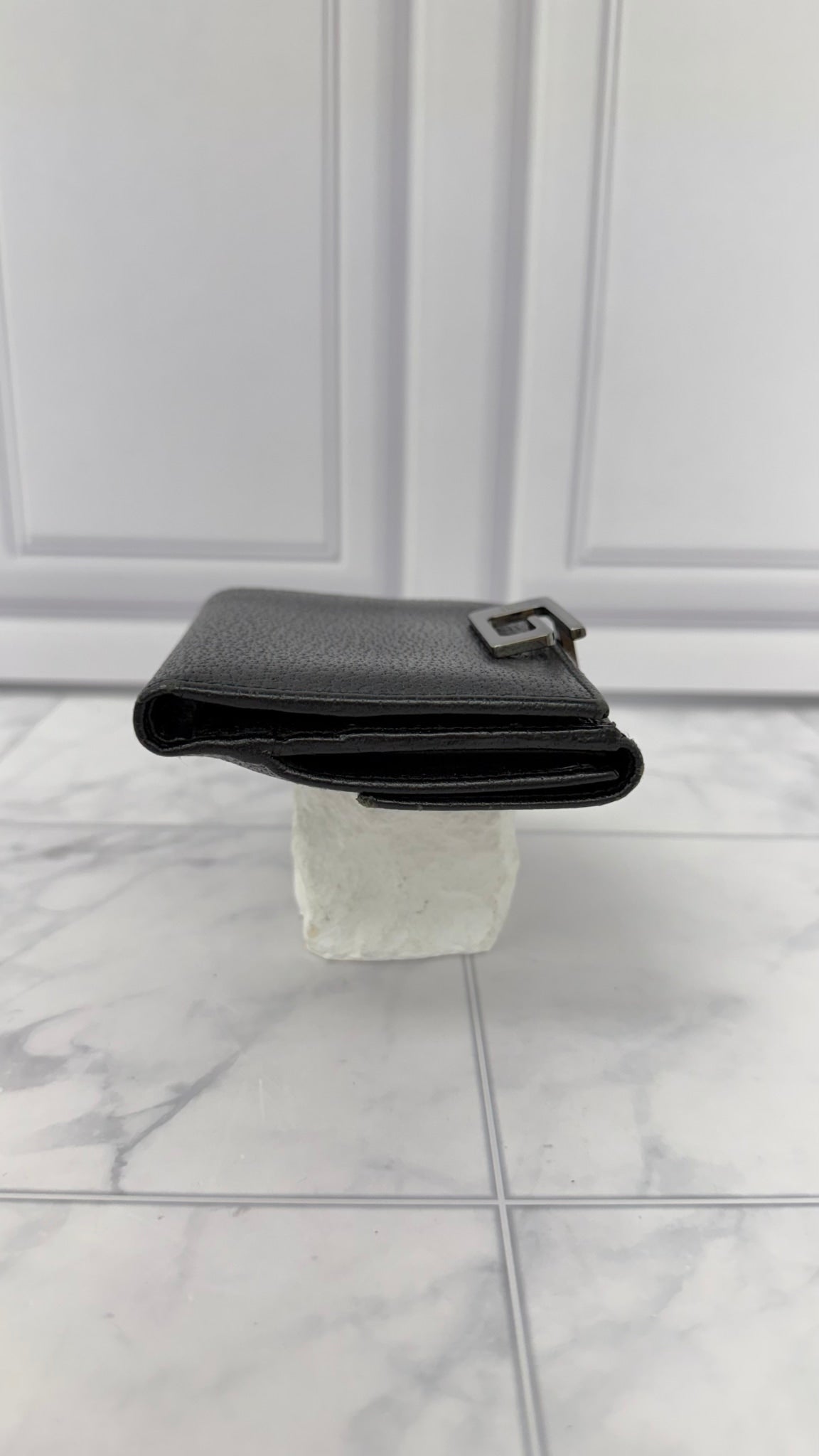 Gucci Black Leather Compact Wallet
