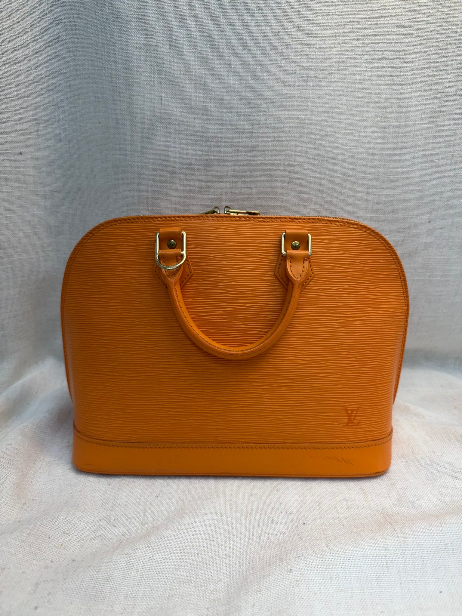 Louis Vuitton Orange Epi Leather Alma PM Bag