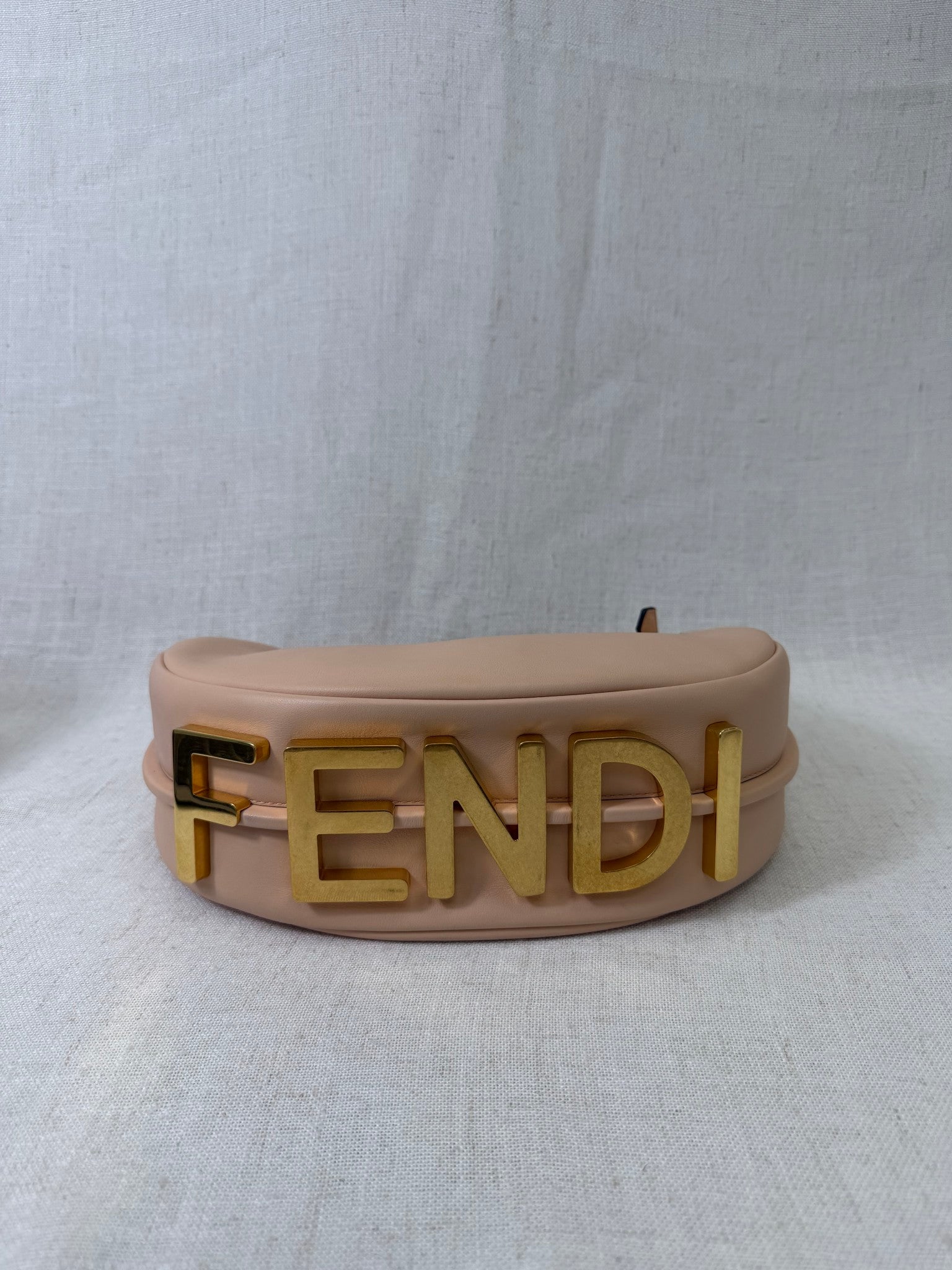 Fendi Peach Leather Fendigraphy Bag