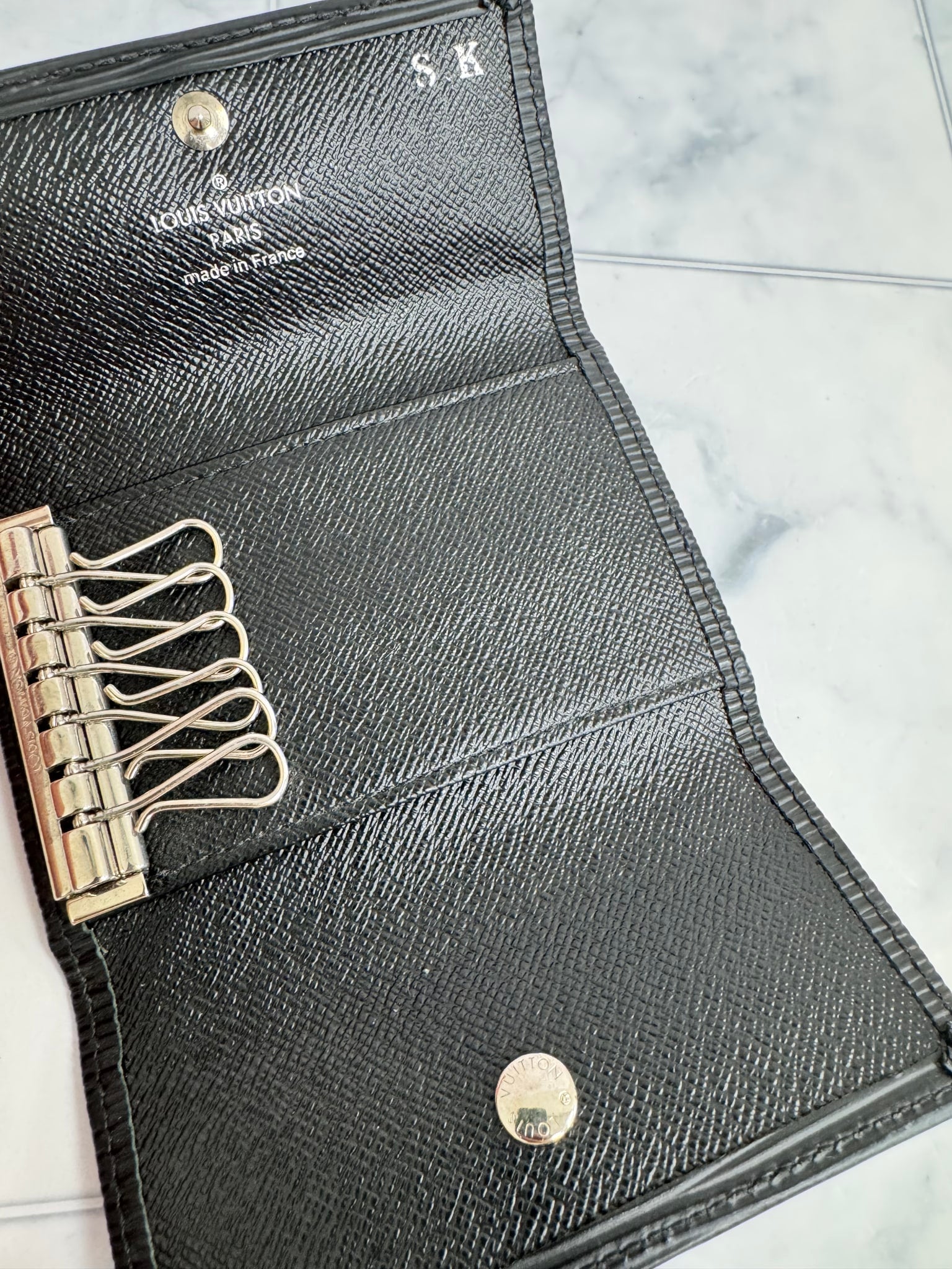 Louis Vuitton Black Epi Key Case