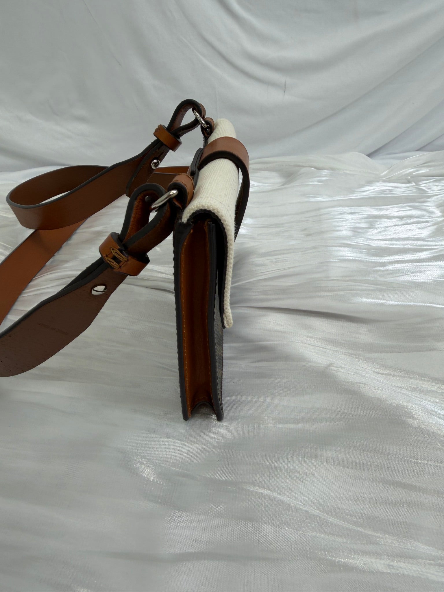 Fendi Brown Zucca Coated Canvas Baguette Crossbody