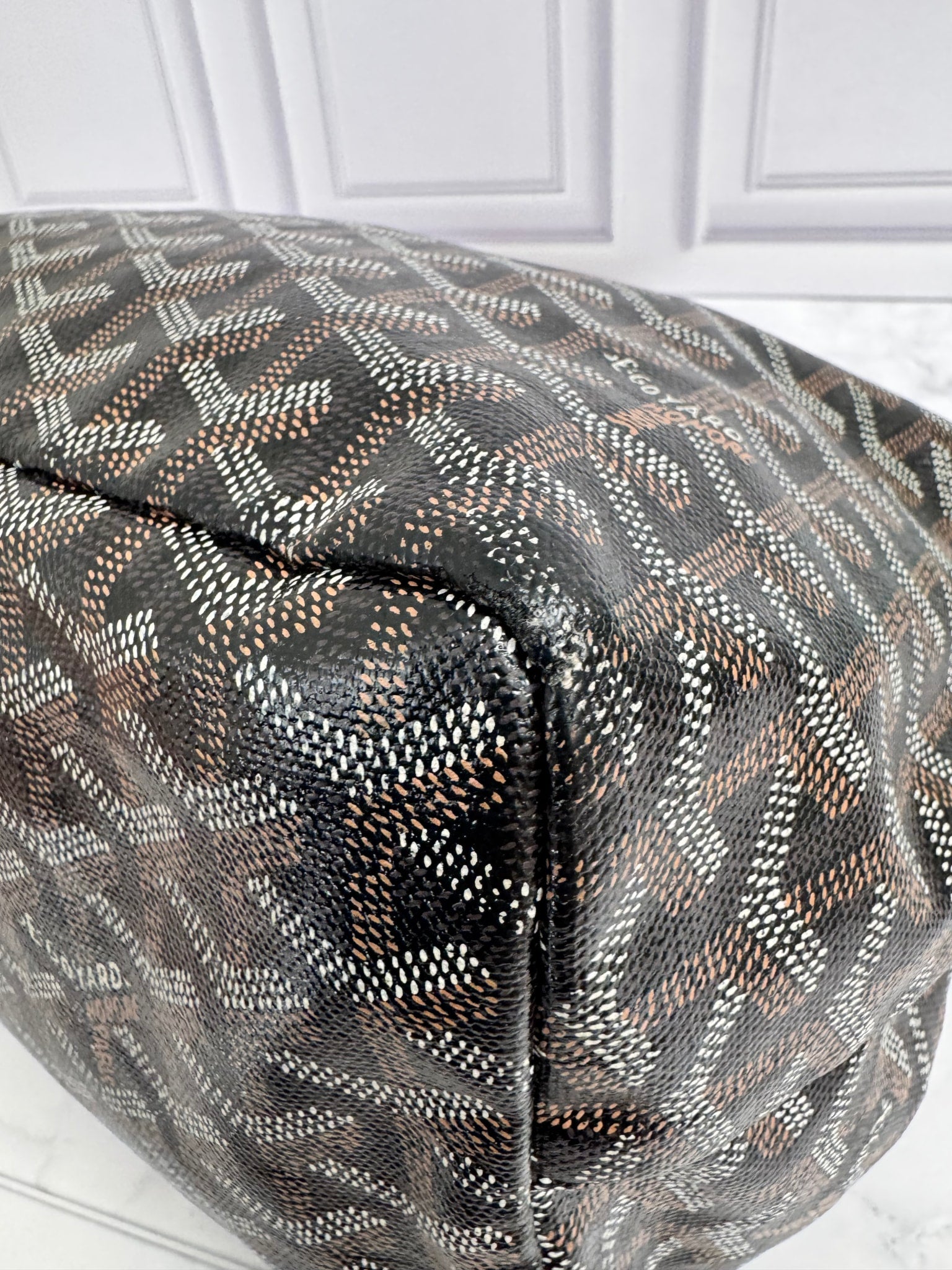 Goyard Brown And Tan Coated Canvas Saint Louis PM Tote Bag