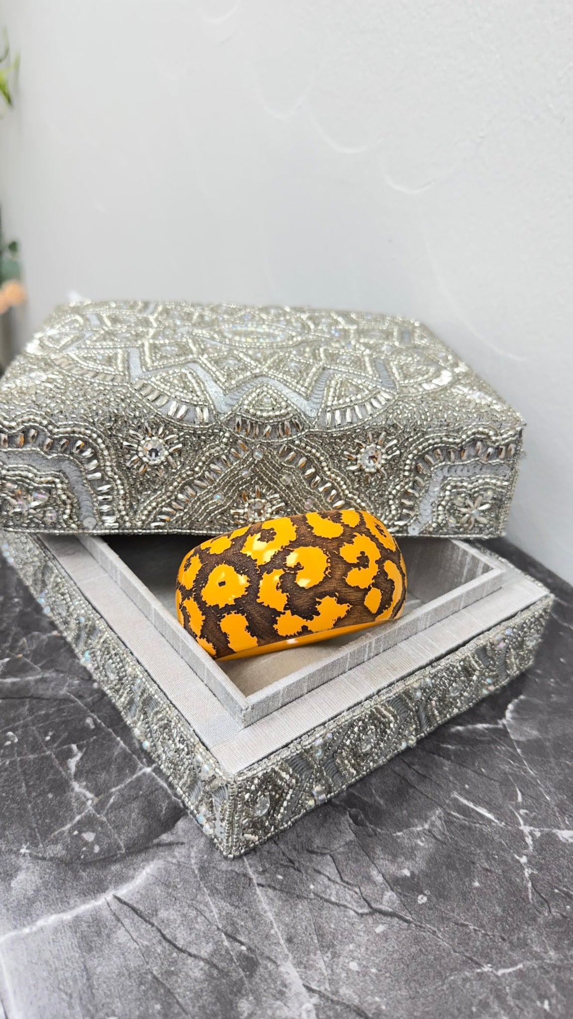 Louis Vuitton Yellow And Brown Leopard Pattern Bangle