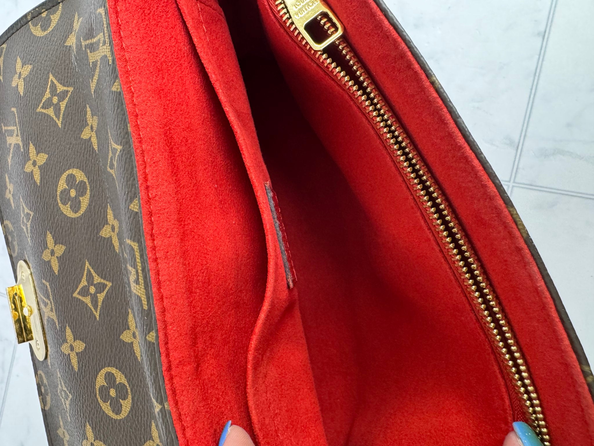 Louis Vuitton Monogram And Red Saint Placide