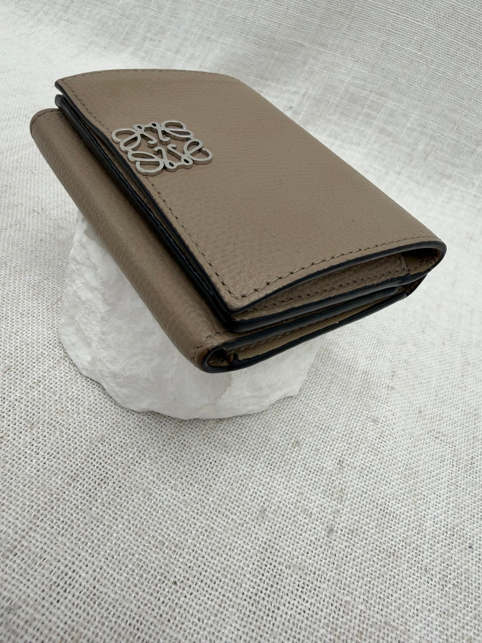 Loewe Tan Leather Compact Wallet
