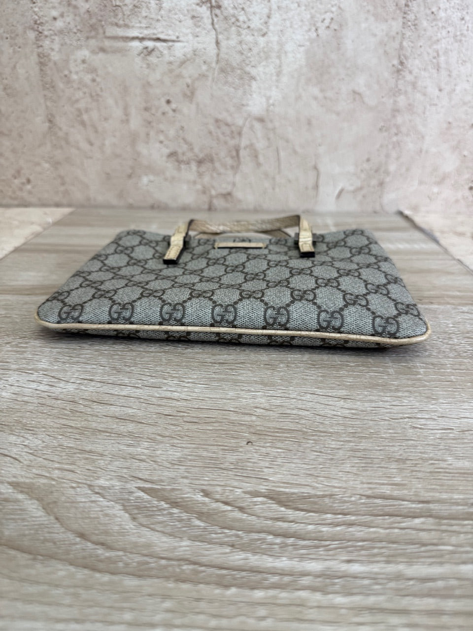 Gucci GG Brown Coated Canvas Mini Tote