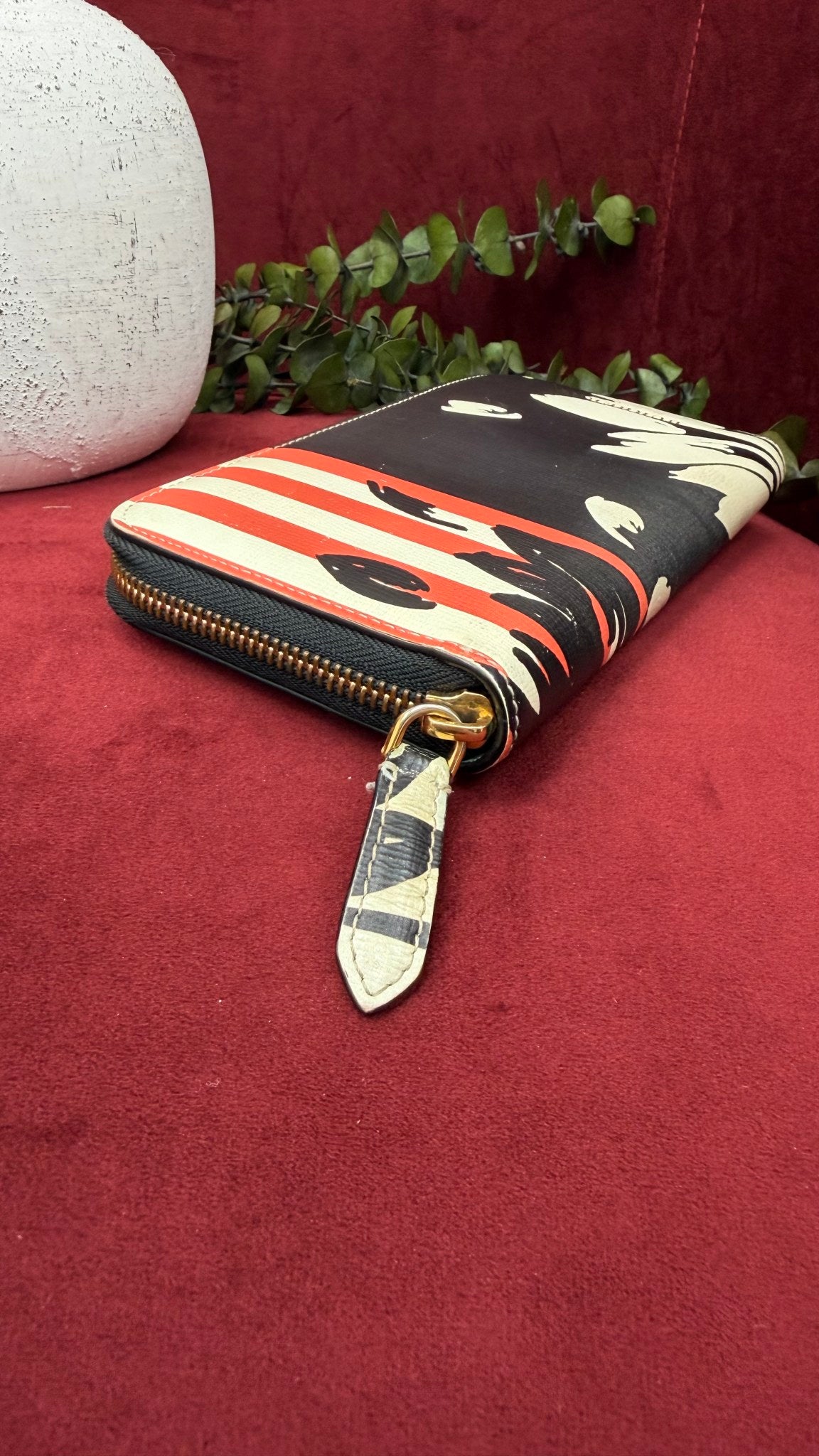 Burberry Multicolor Tropical Printed Leather Zippy Wallet