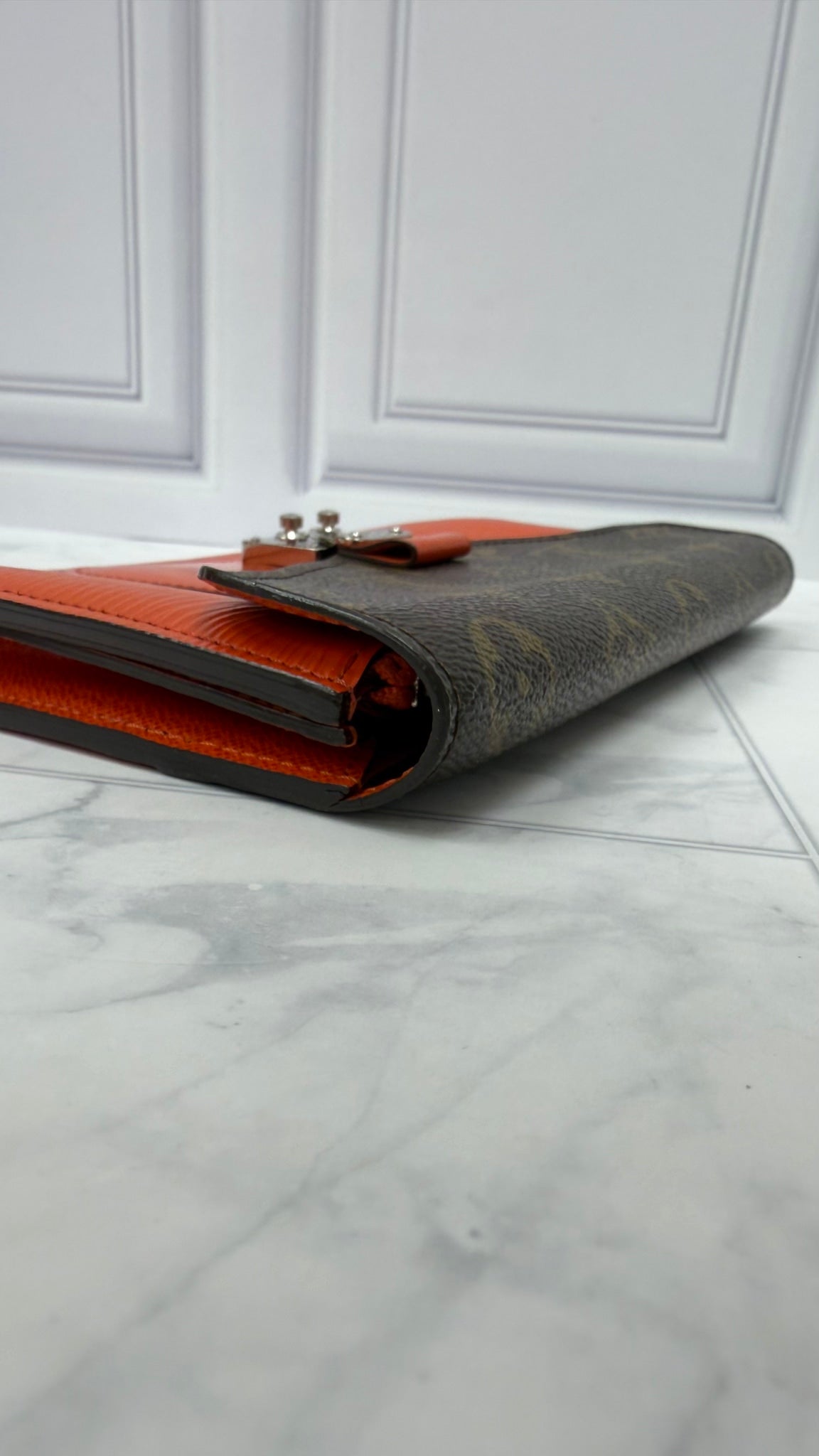 LIKE NEW- Louis Vuitton Monogram & Orange Epi Marie Rose Wallet