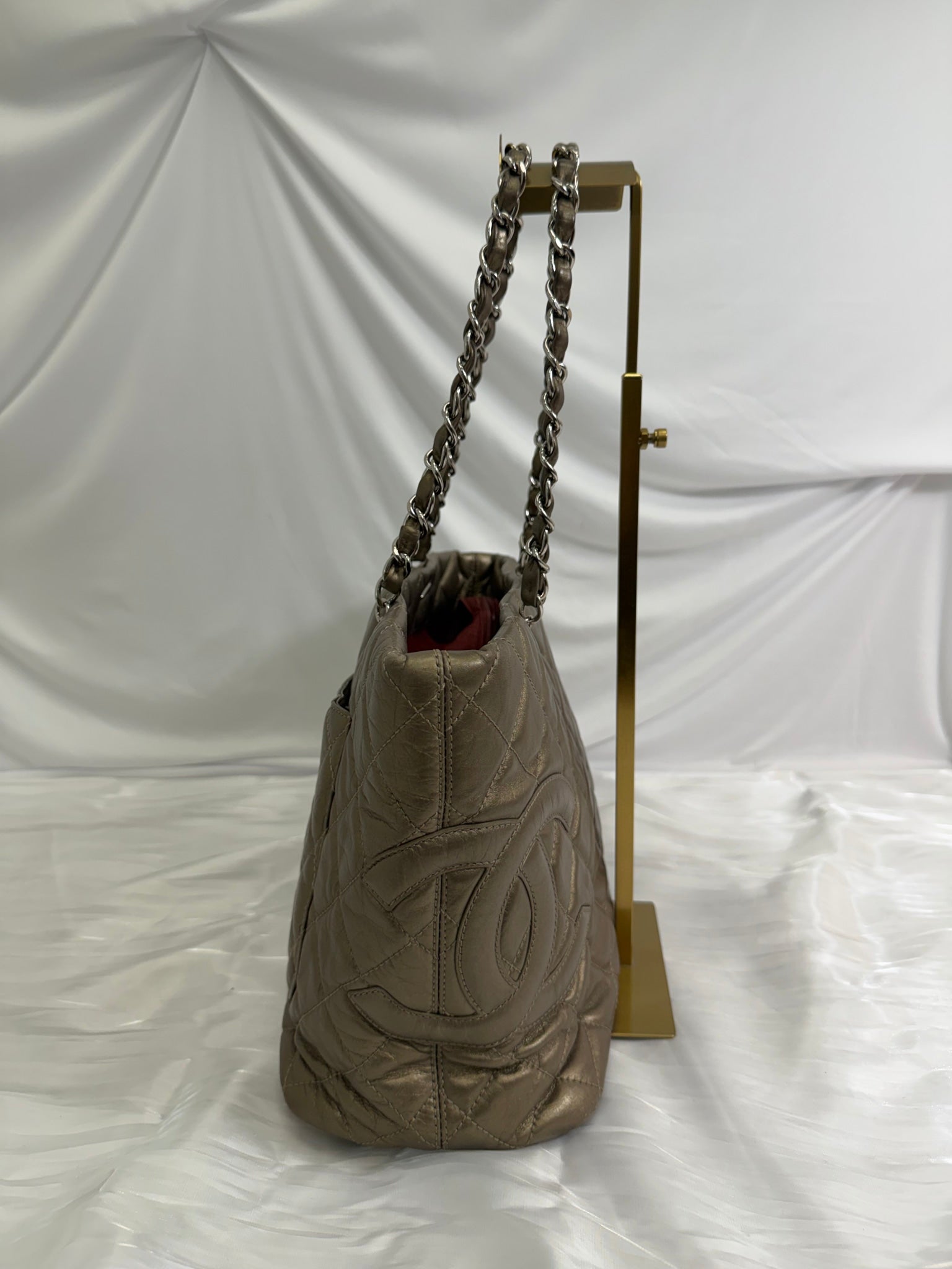 Chanel Bronze Metallic Calfskin Cambon Tote