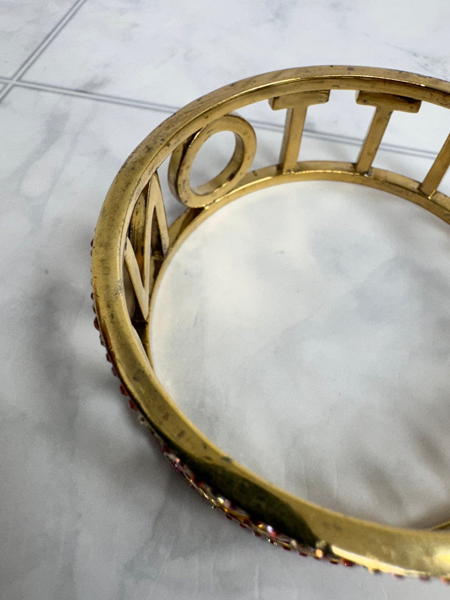 Louis Vuitton Gold And Multi Color Bangle