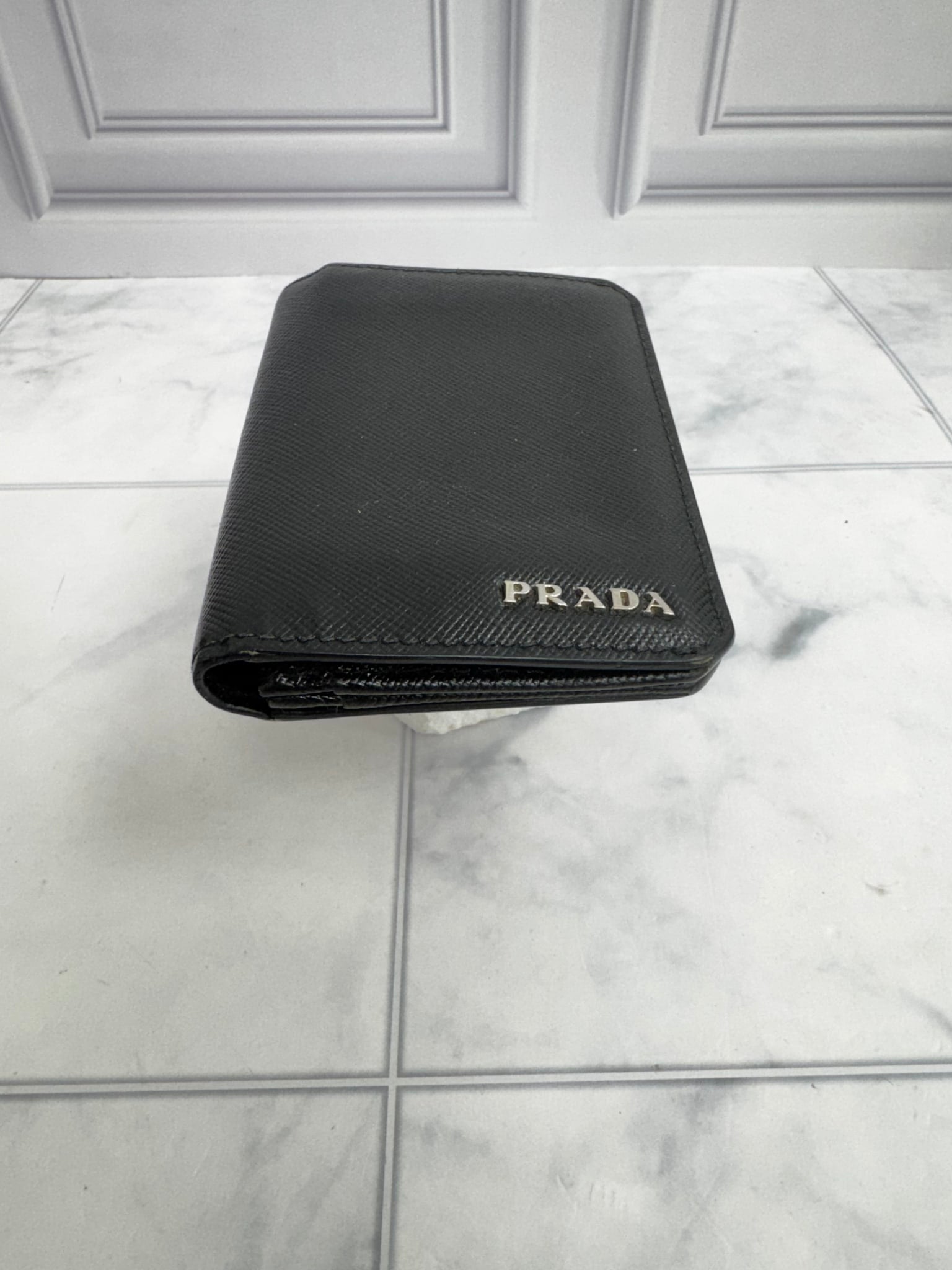 Prada Black Saffiano Leather Card Holder