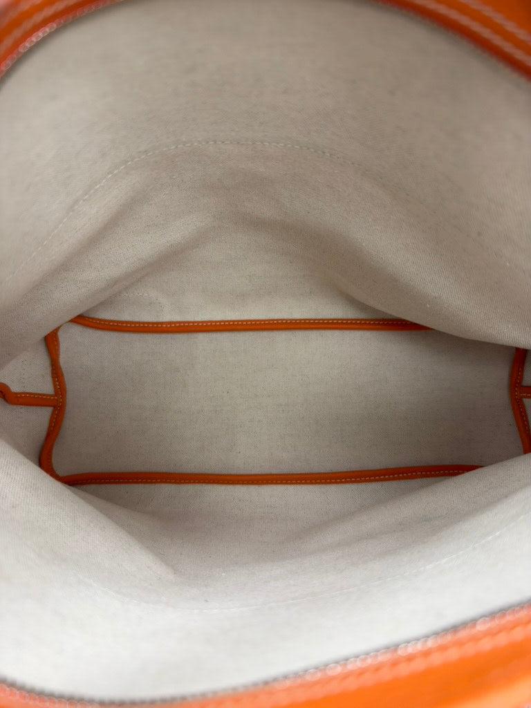 Goyard Orange Goyardine Grenadine Hobo Bag