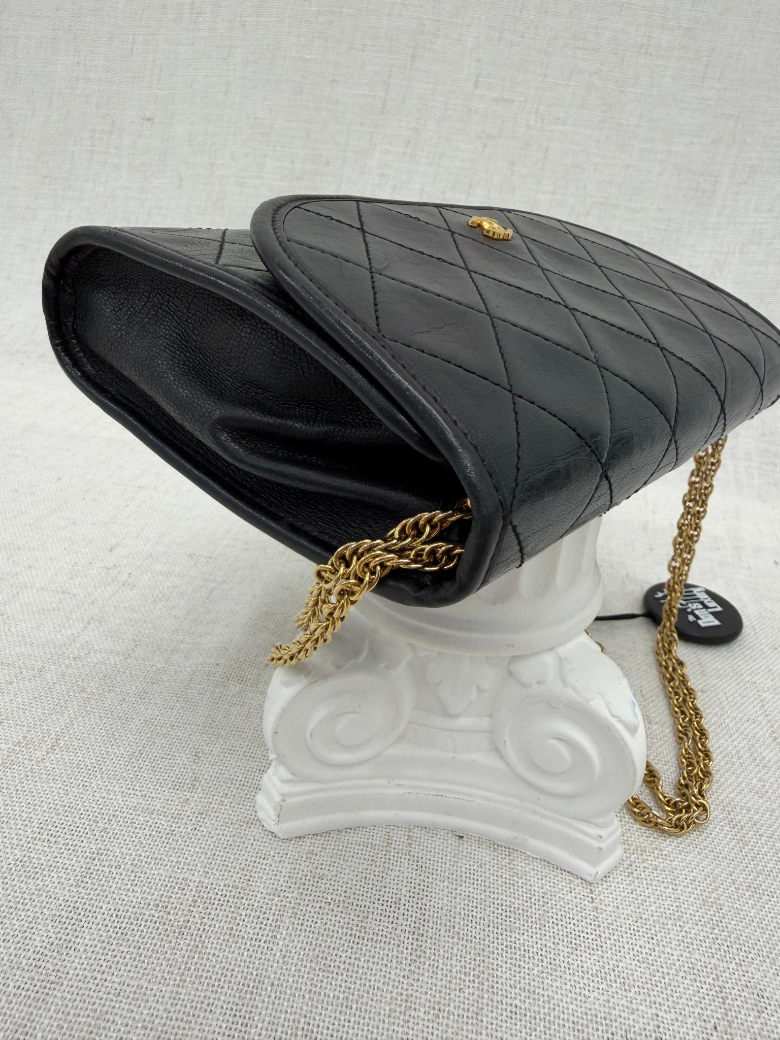 Chanel Black Quilted Lambskin 24K Mini Rectangular Flap Bag