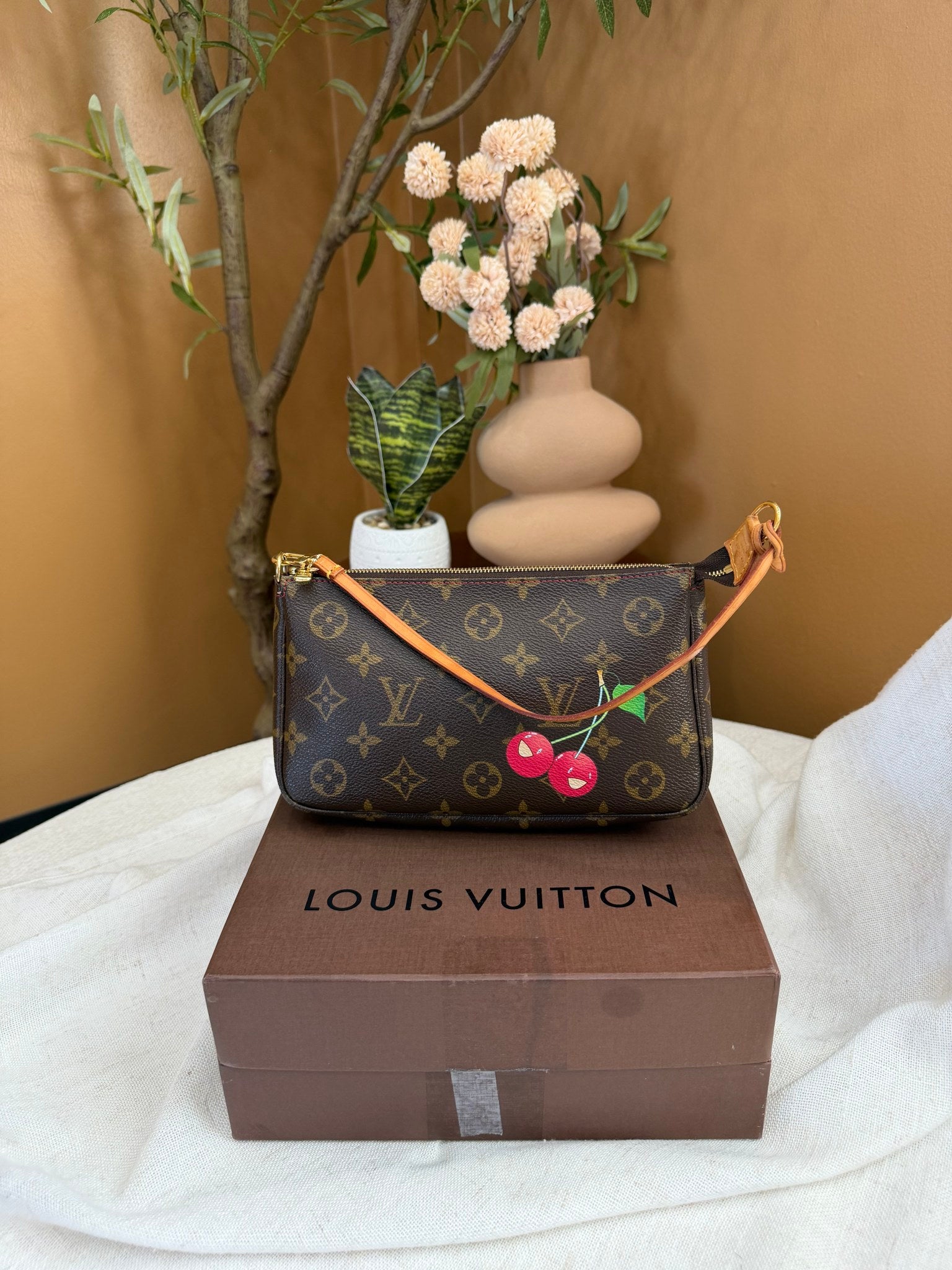 Louis Vuitton Monogram Cherries Pochette Handbag